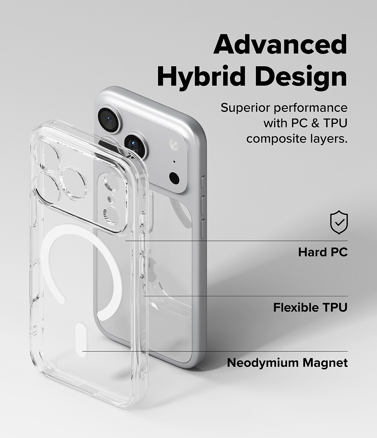 Fusion Magnetic Case iPhone 17 Pro Max Gennemsigtig