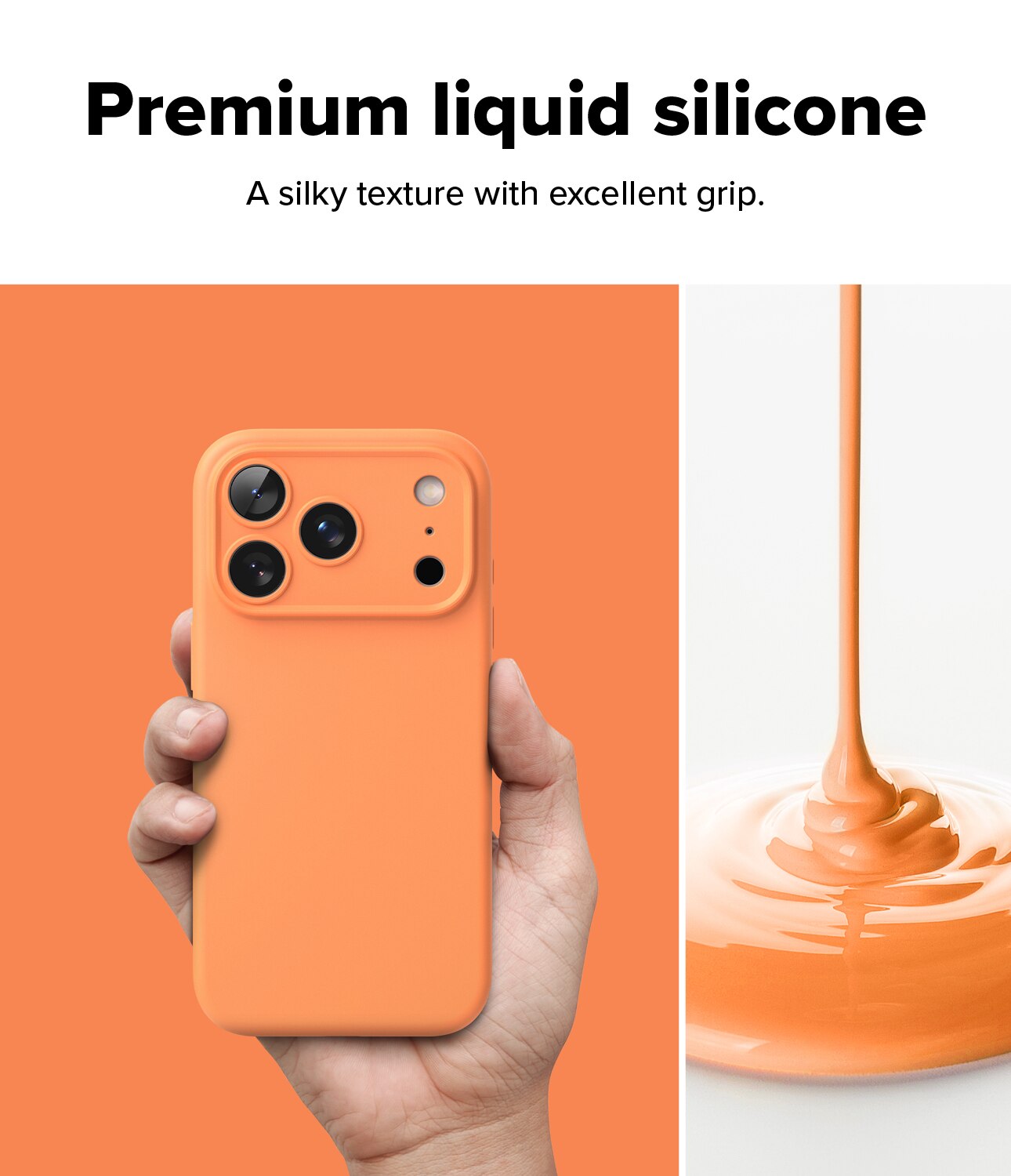 Silicone Magnetic Case iPhone 17 Pro Tangerine