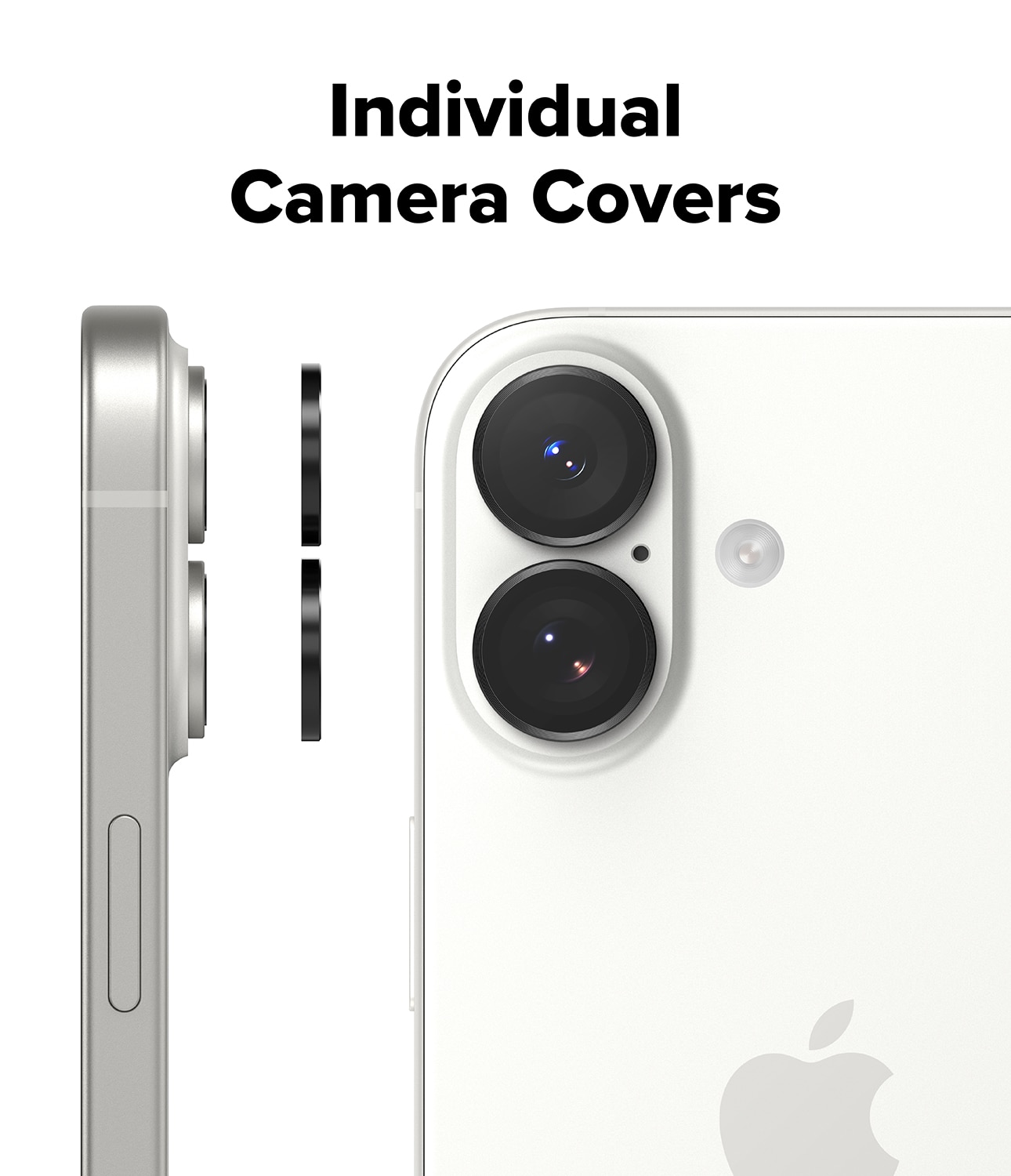 Camera Lens Frame Glass (2-pack) iPhone 17 Black
