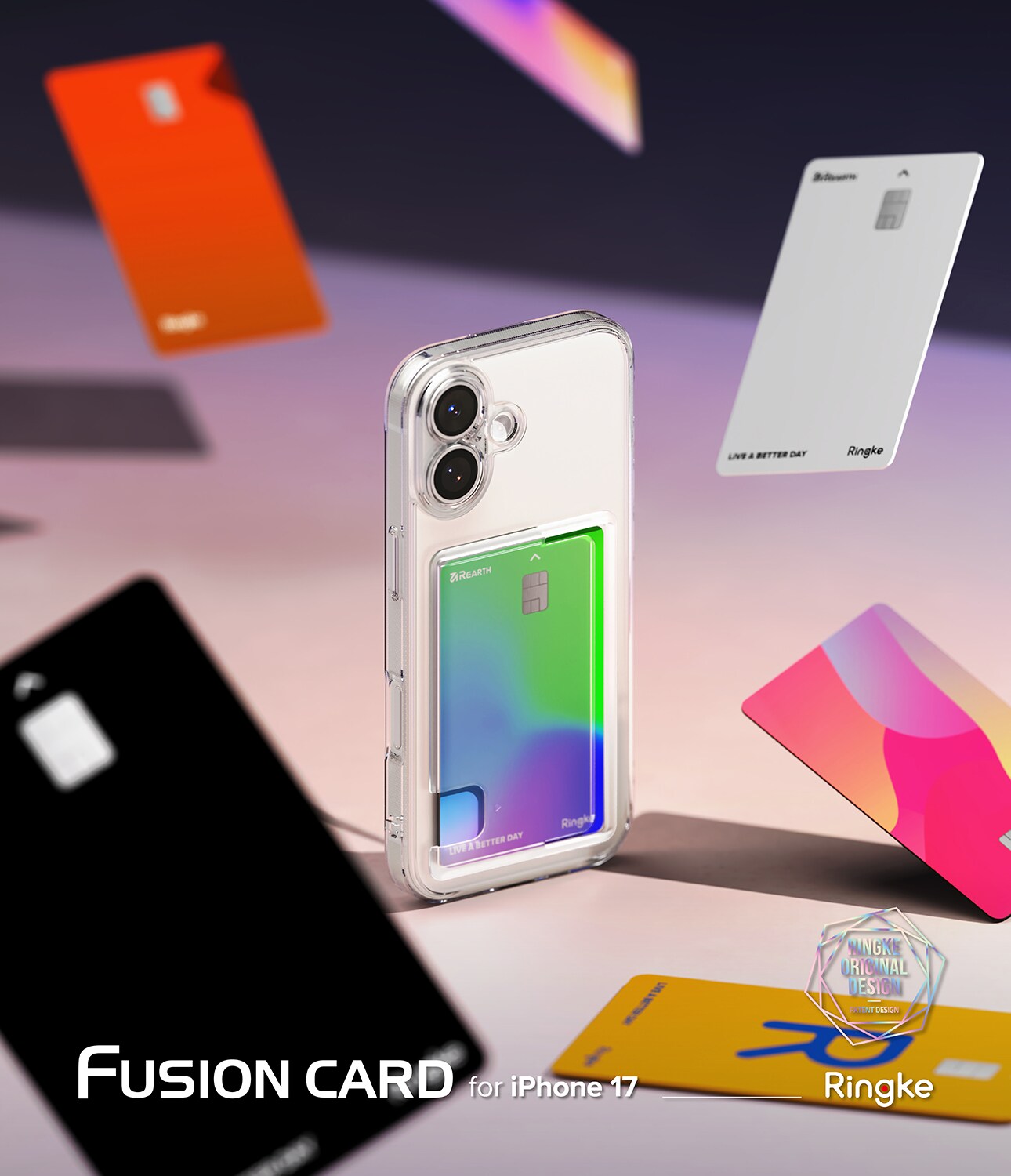 Fusion Card Case iPhone 17 Gennemsigtig