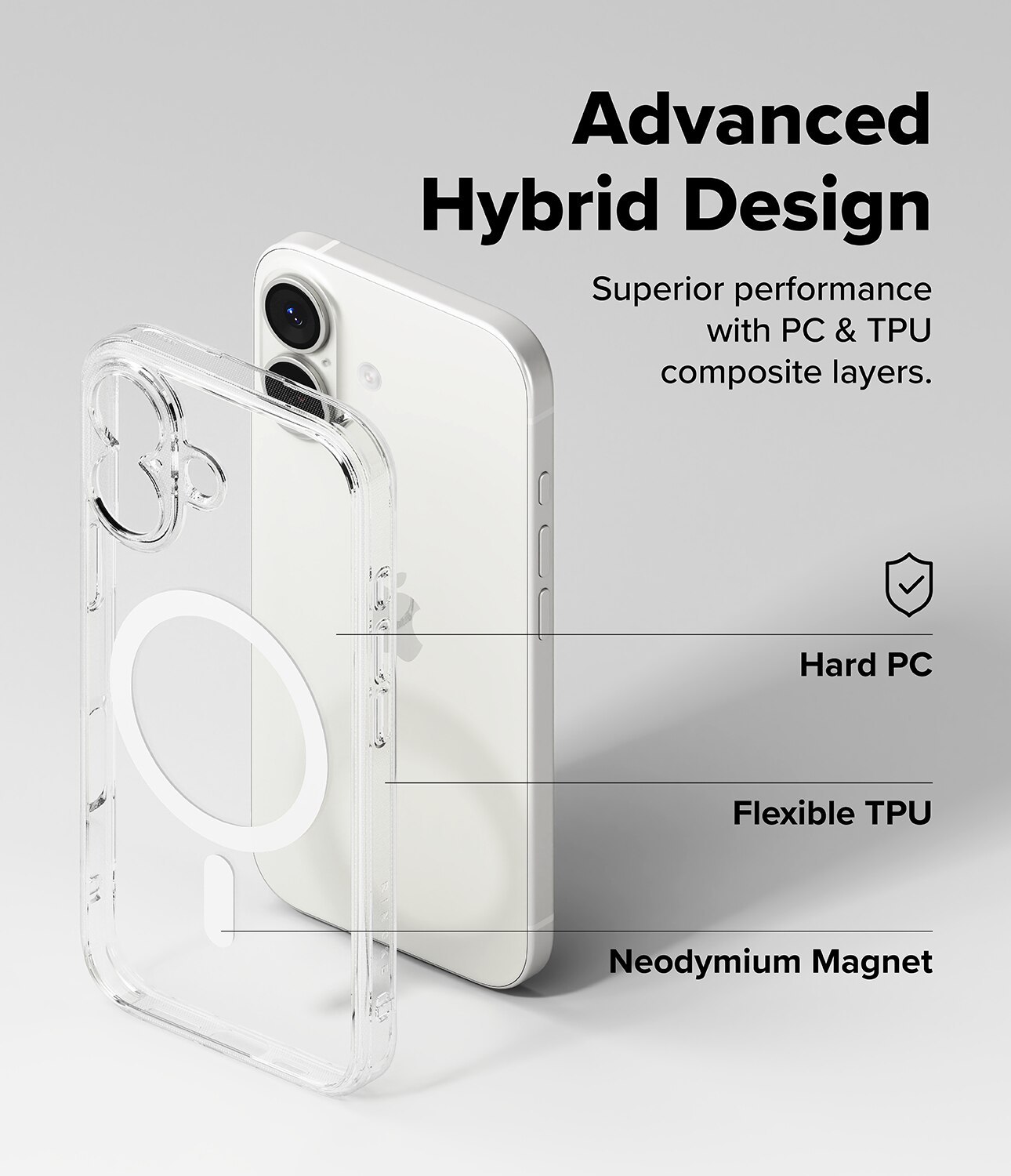 Fusion Magnetic Case iPhone 17 Gennemsigtig