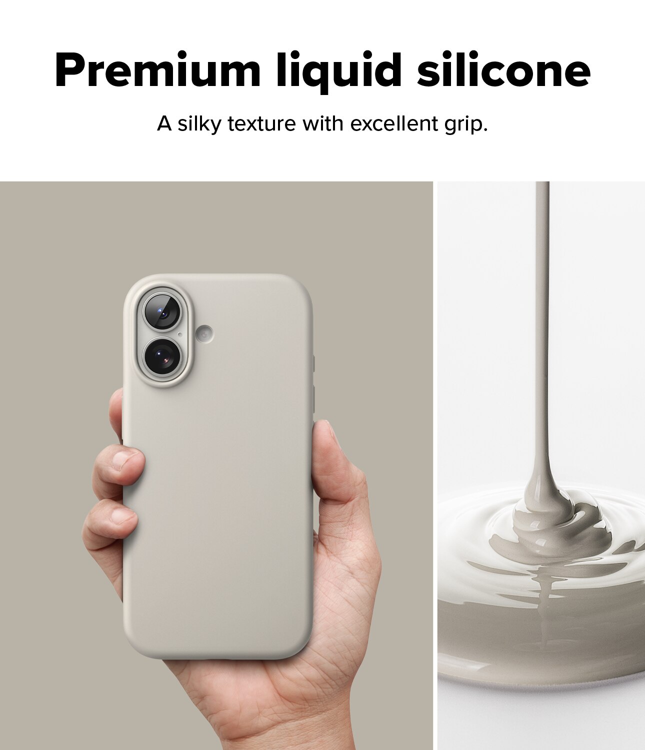 Silicone Magnetic Case iPhone 17 Stone
