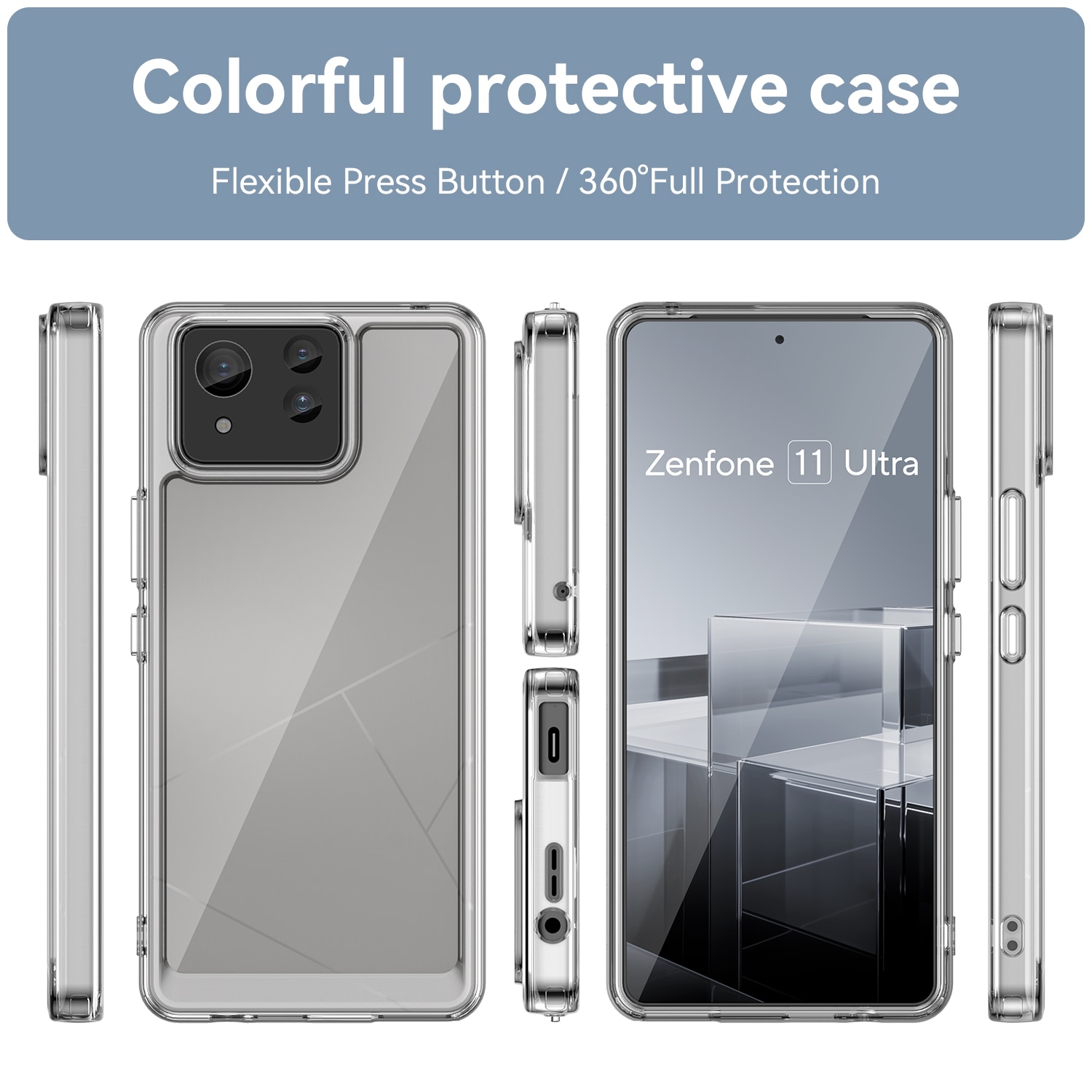 Crystal Hybrid Case Asus Zenfone 11 Ultra gennemsigtig