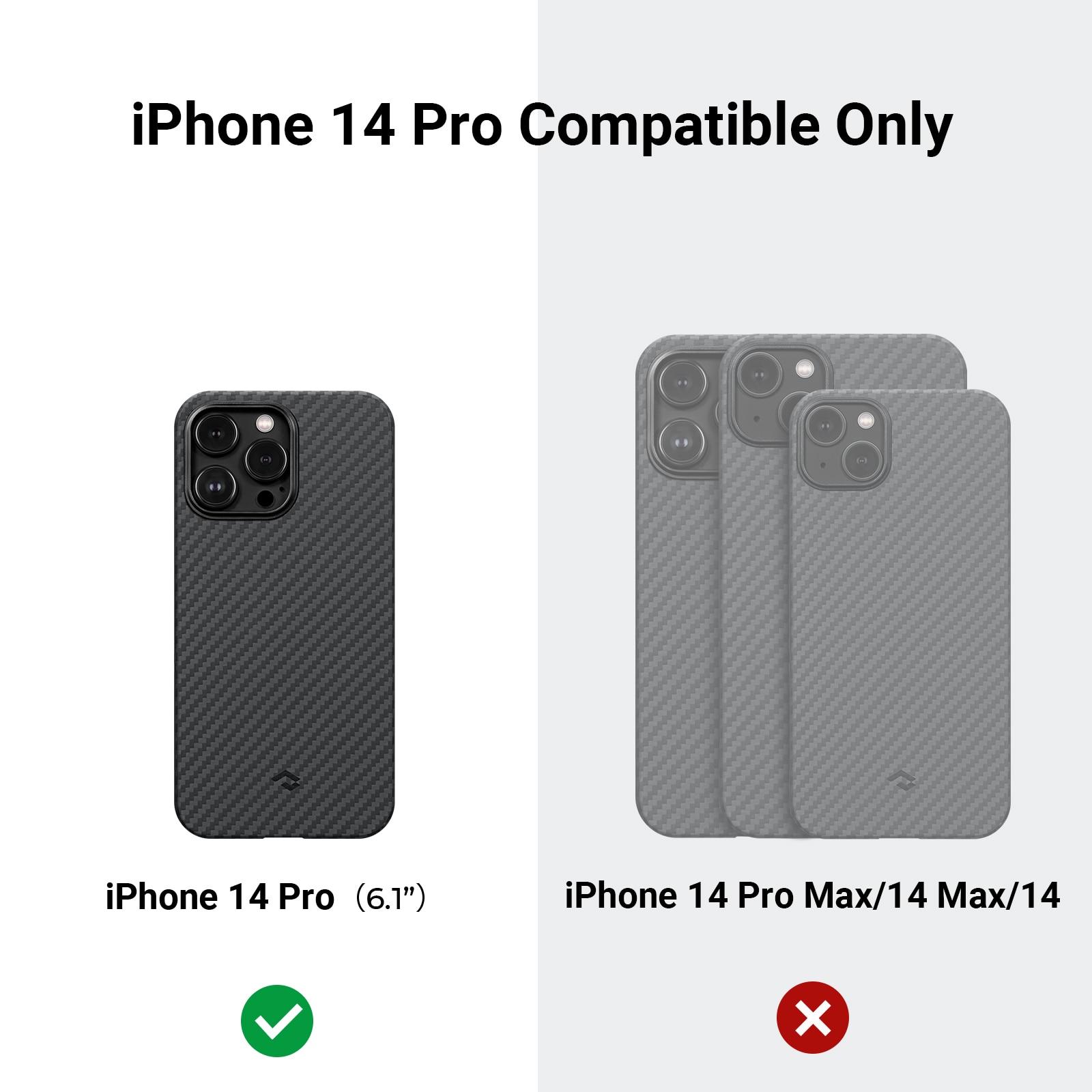 iPhone 14 Pro Cover MagEZ Case 3 1500D Black/Grey