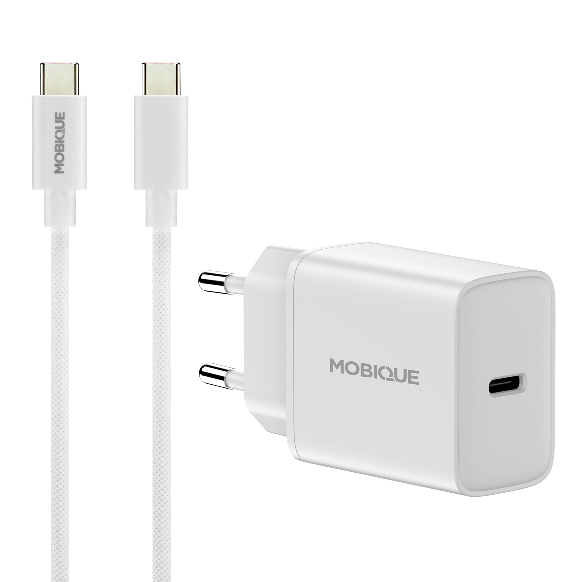 Komplet oplader Apple iPad 11 11th Gen (2025) - 2m kabel og vægoplader USB-C Hvid