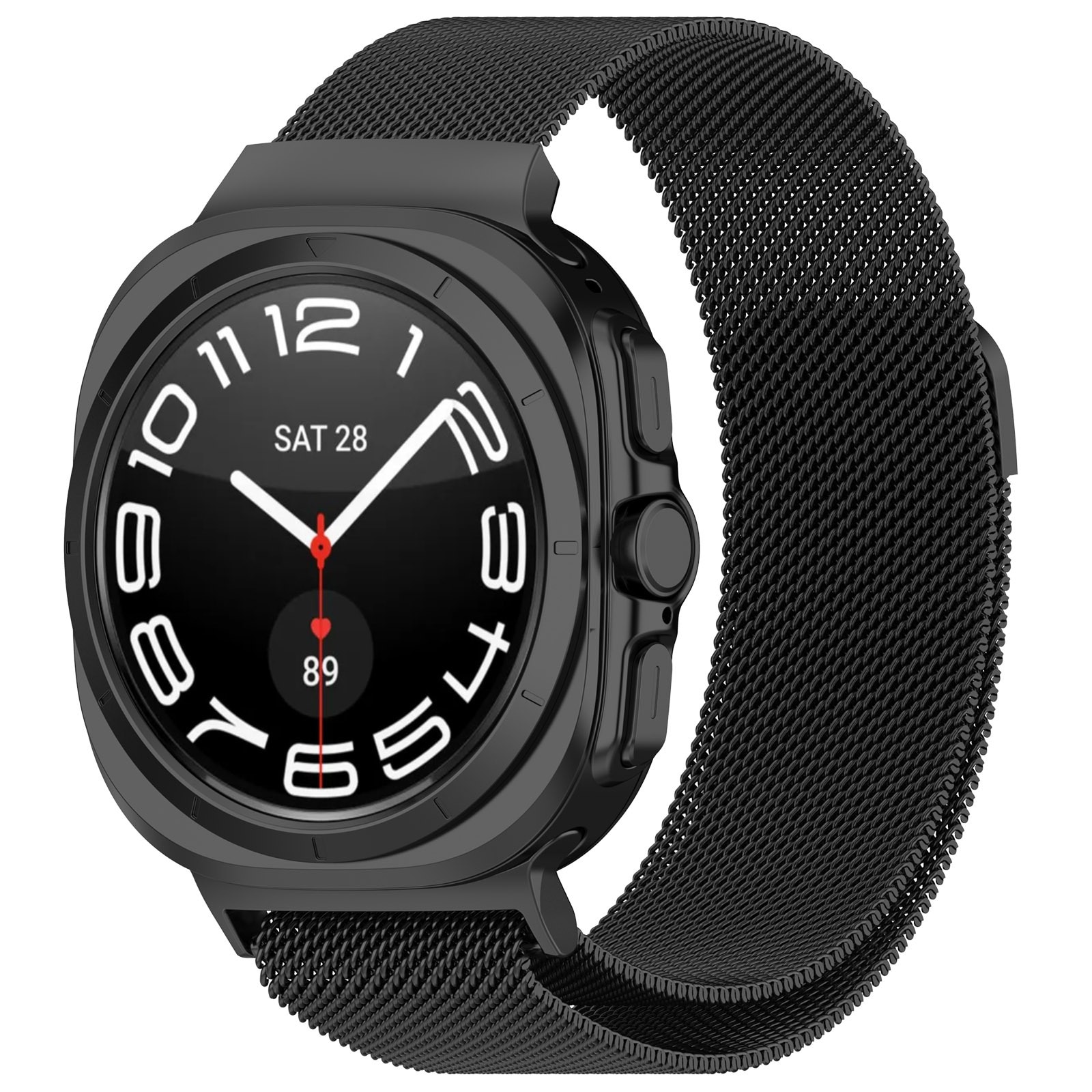 Armbånd Milanese Samsung Galaxy Watch Ultra 47mm Sort