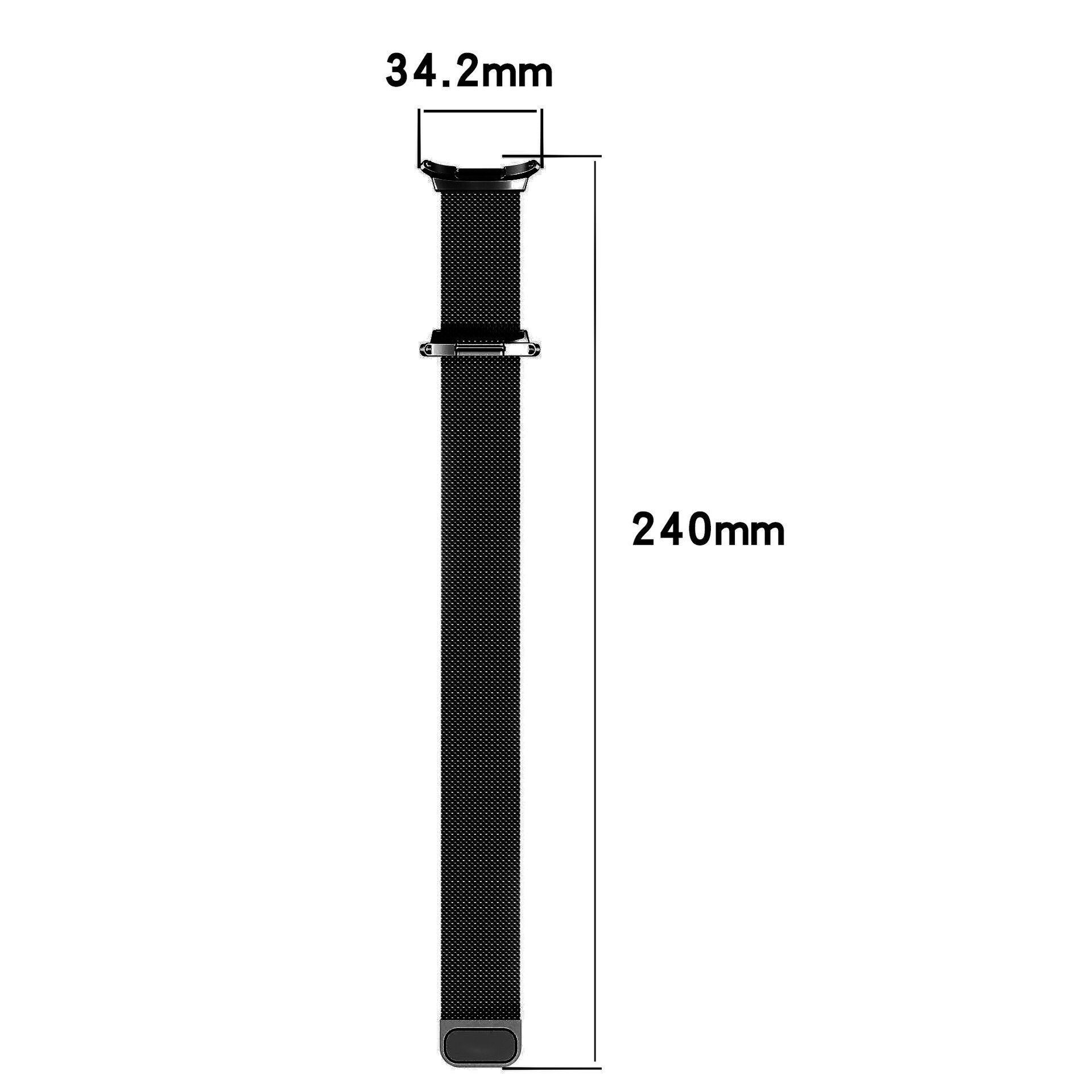 Armbånd Milanese Samsung Galaxy Watch Ultra 47mm Sort