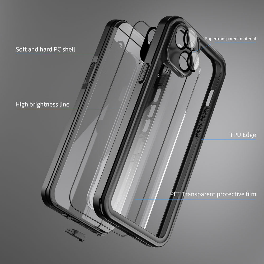 MX Waterproof Case iPhone 15 Black
