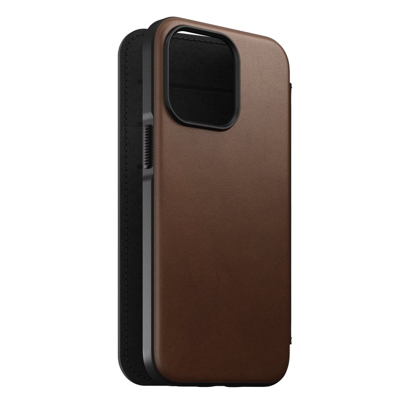 iPhone 13 Pro Modern Folio Horween Leather MagSafe Rustic Brown