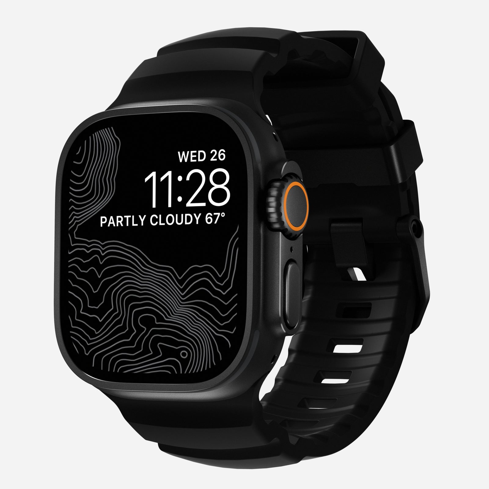 Apple Watch SE 44mm Rocky Point Band Carbon Black (Black Hardware)