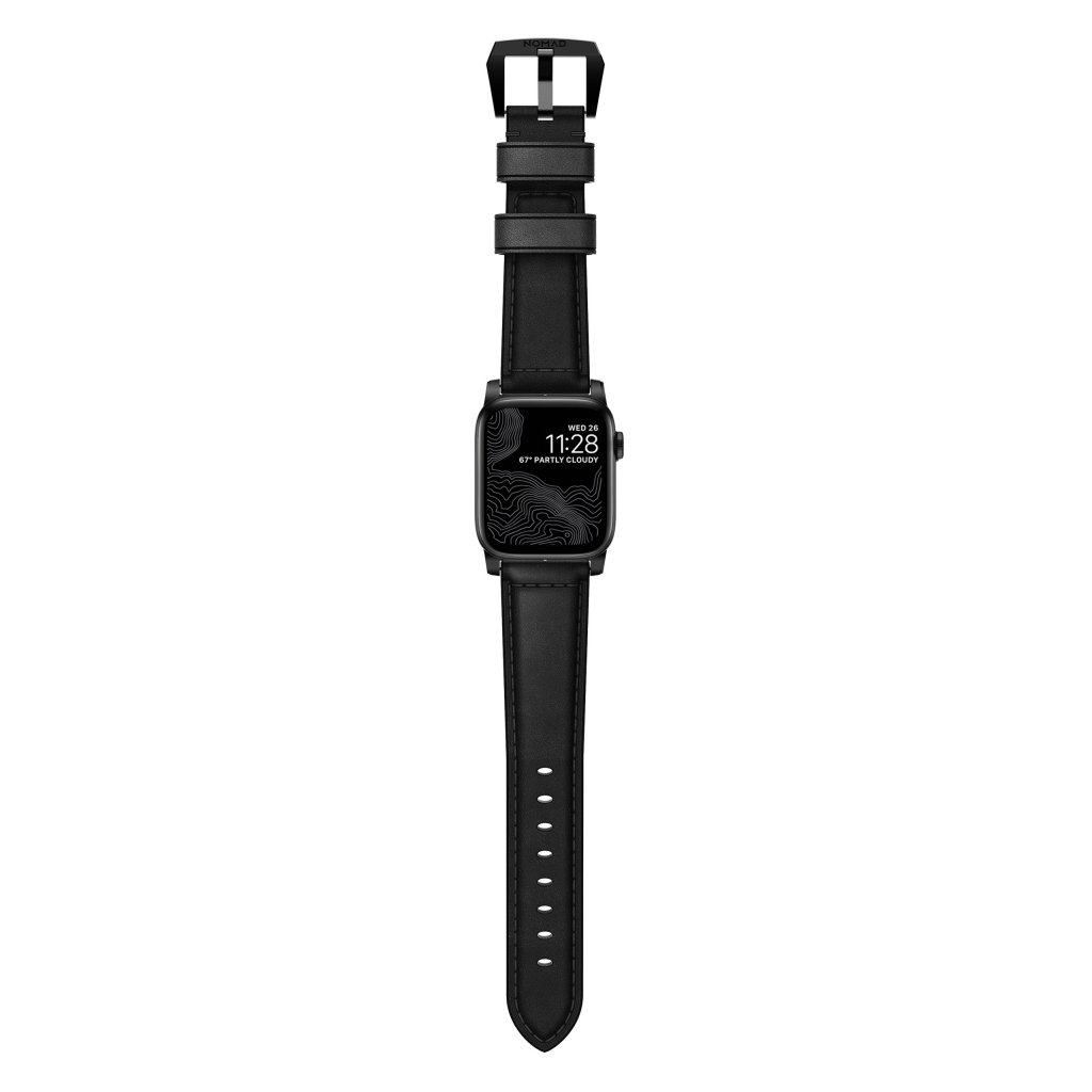 Traditional Band Apple Watch 45mm Series 8 Black (Black Hardware)