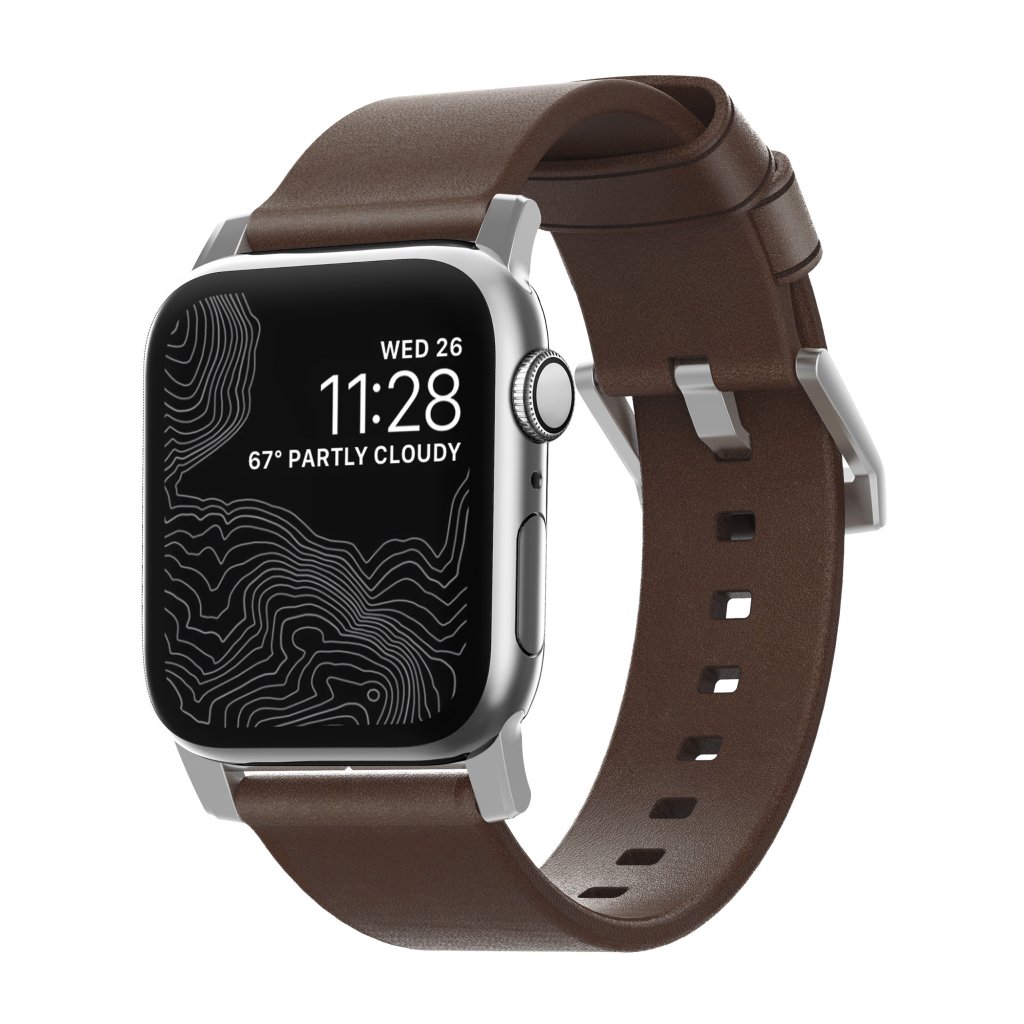 Apple Watch 42/44/45mm Modern Leather Band Brown