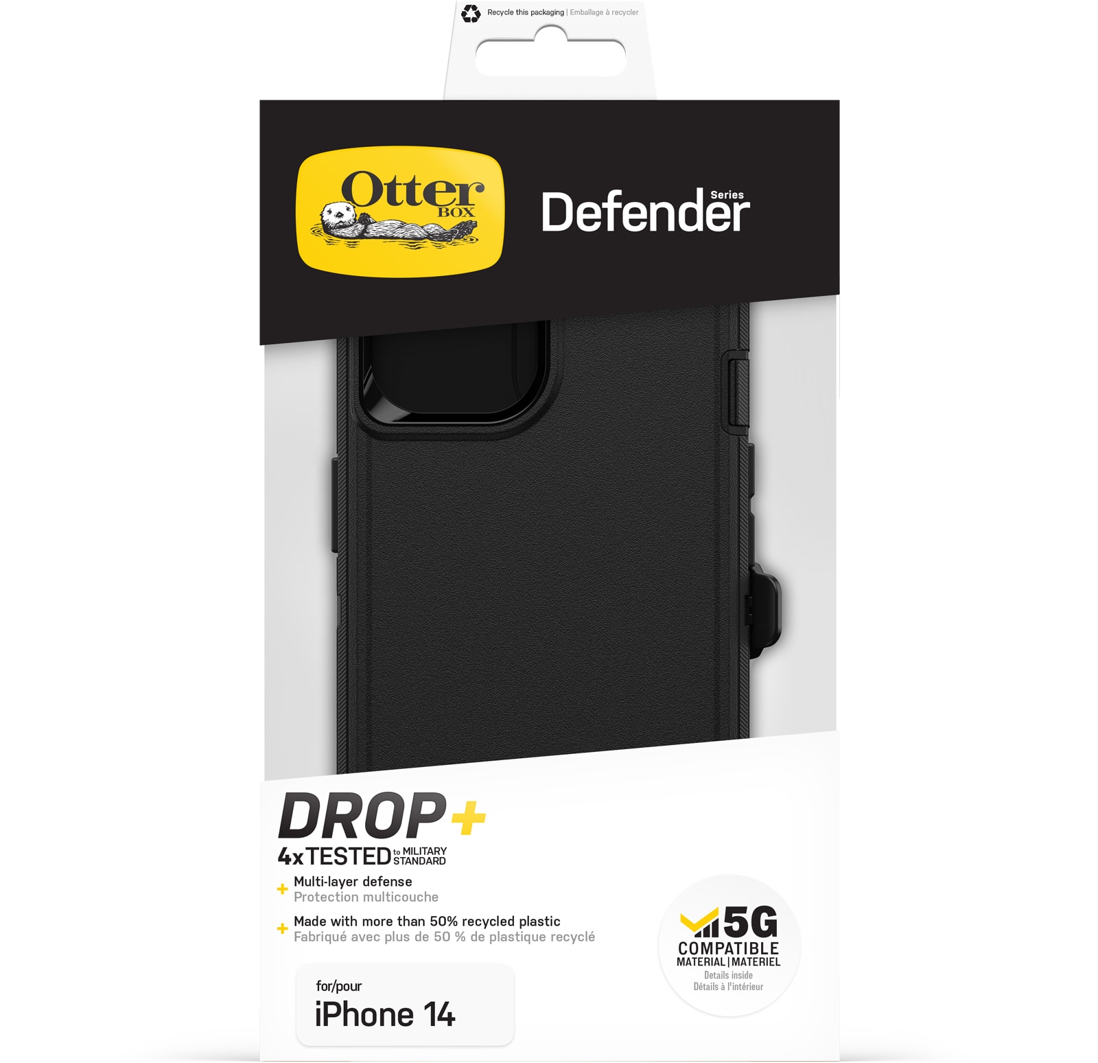 Defender Cover iPhone 14 sort