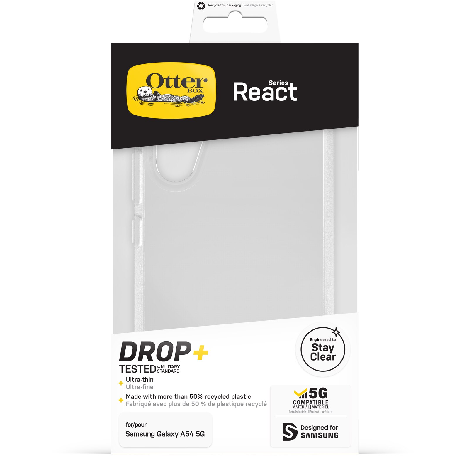 React Cover Samsung Galaxy A54 Gennemsigtig