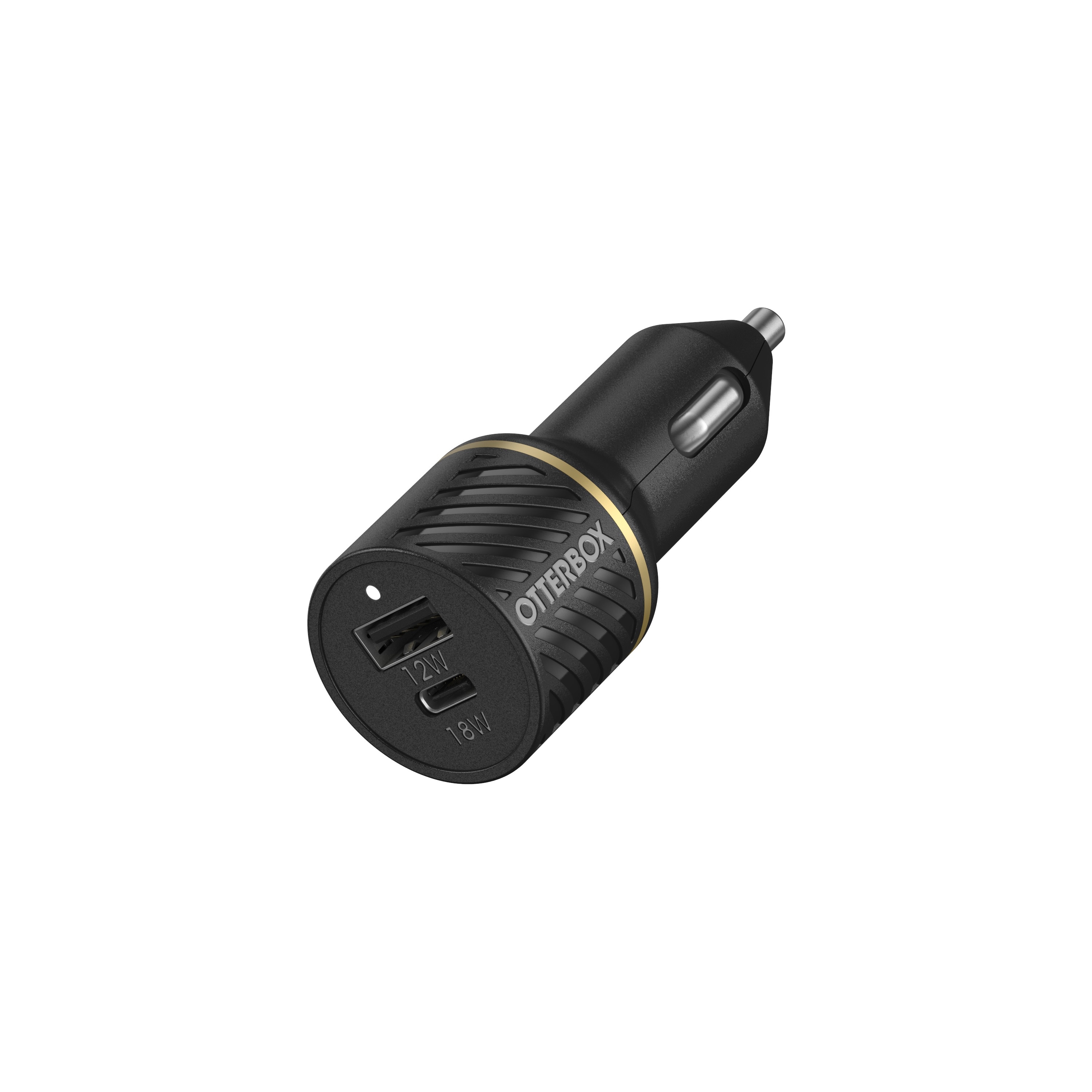 Car Charger 30W USB-C + USB-A 12 - 24 V sort