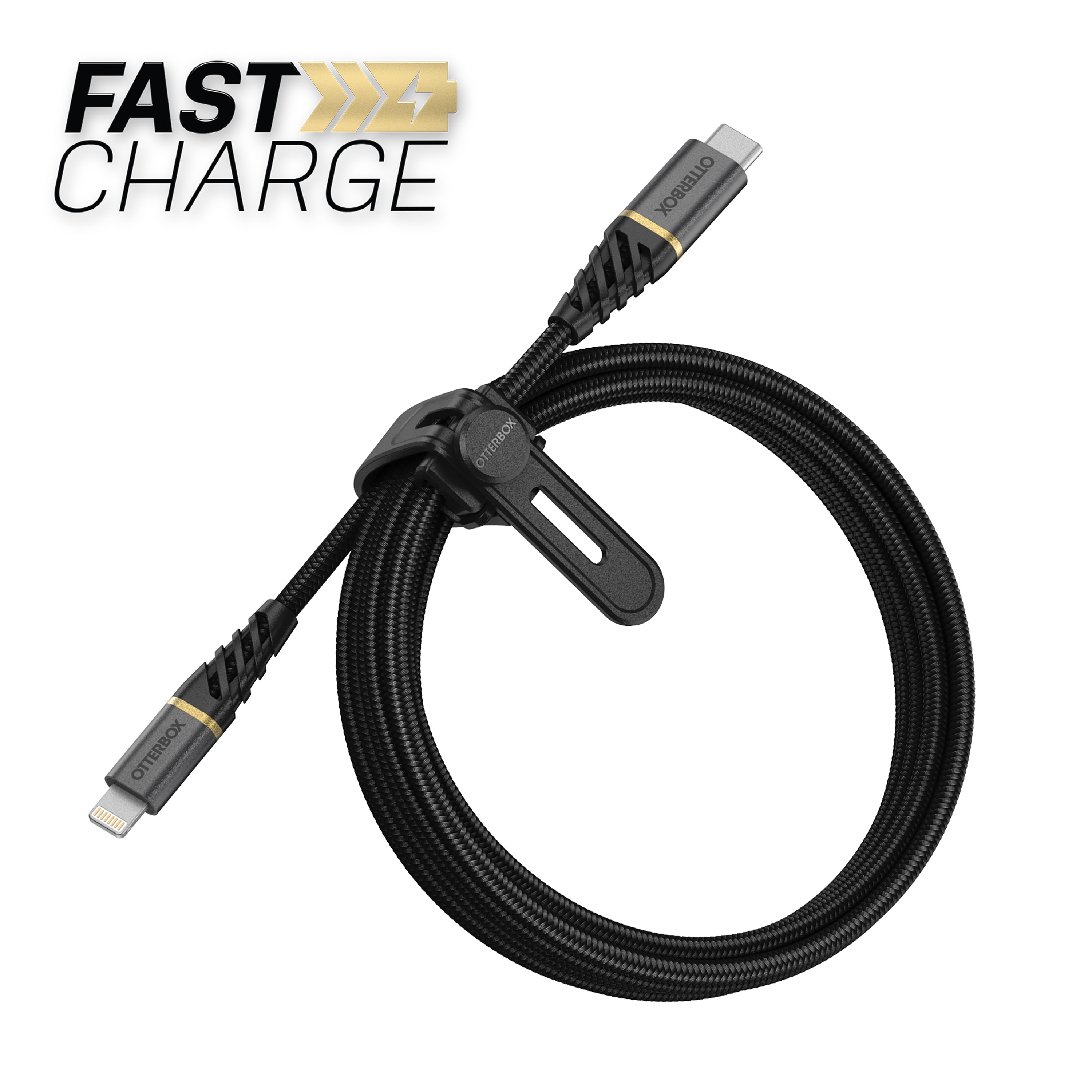 USB-C -> Lightning Kabel 1m Premium Fast Charge sort