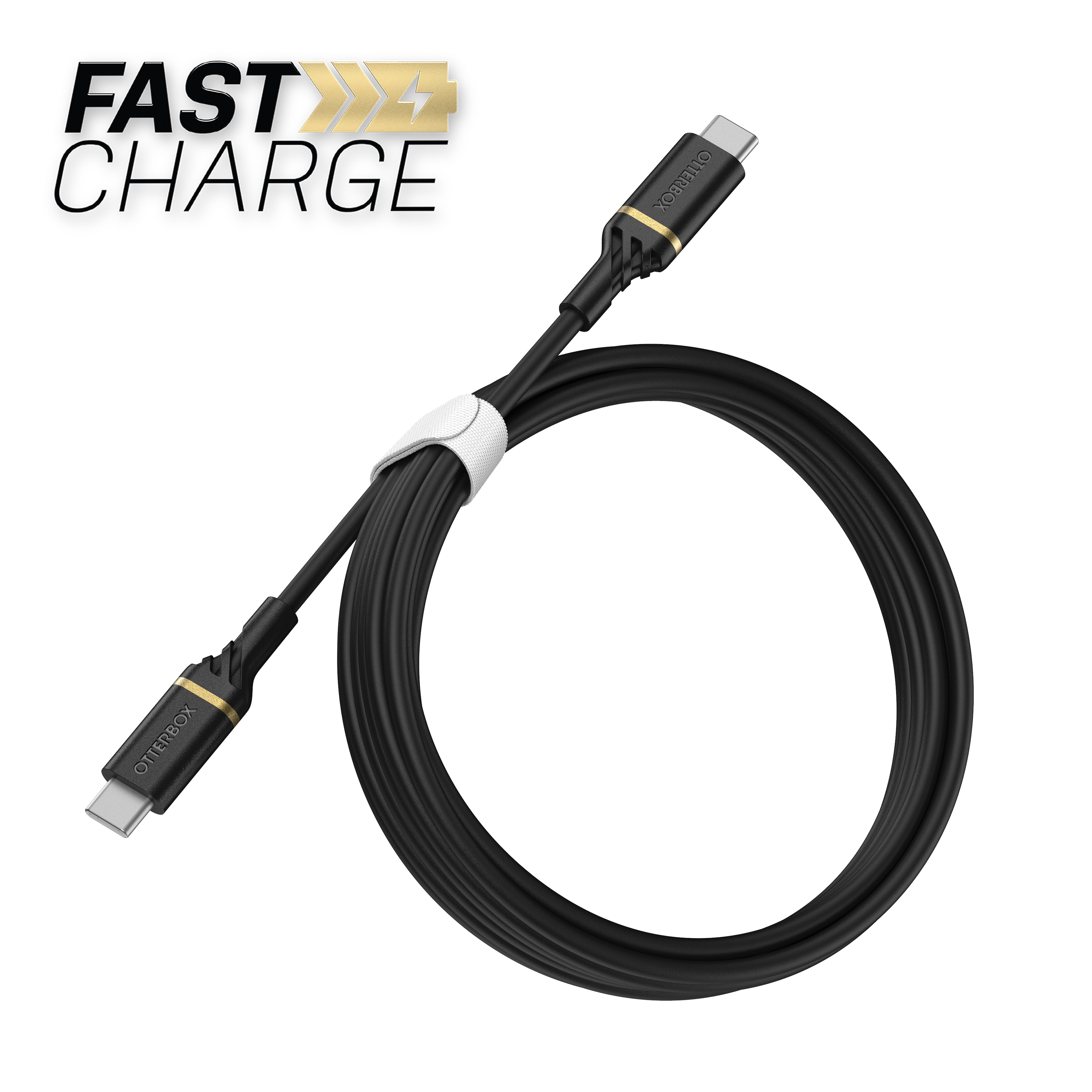 USB-C -> USB-C Kabel 2m Fast Charge sort