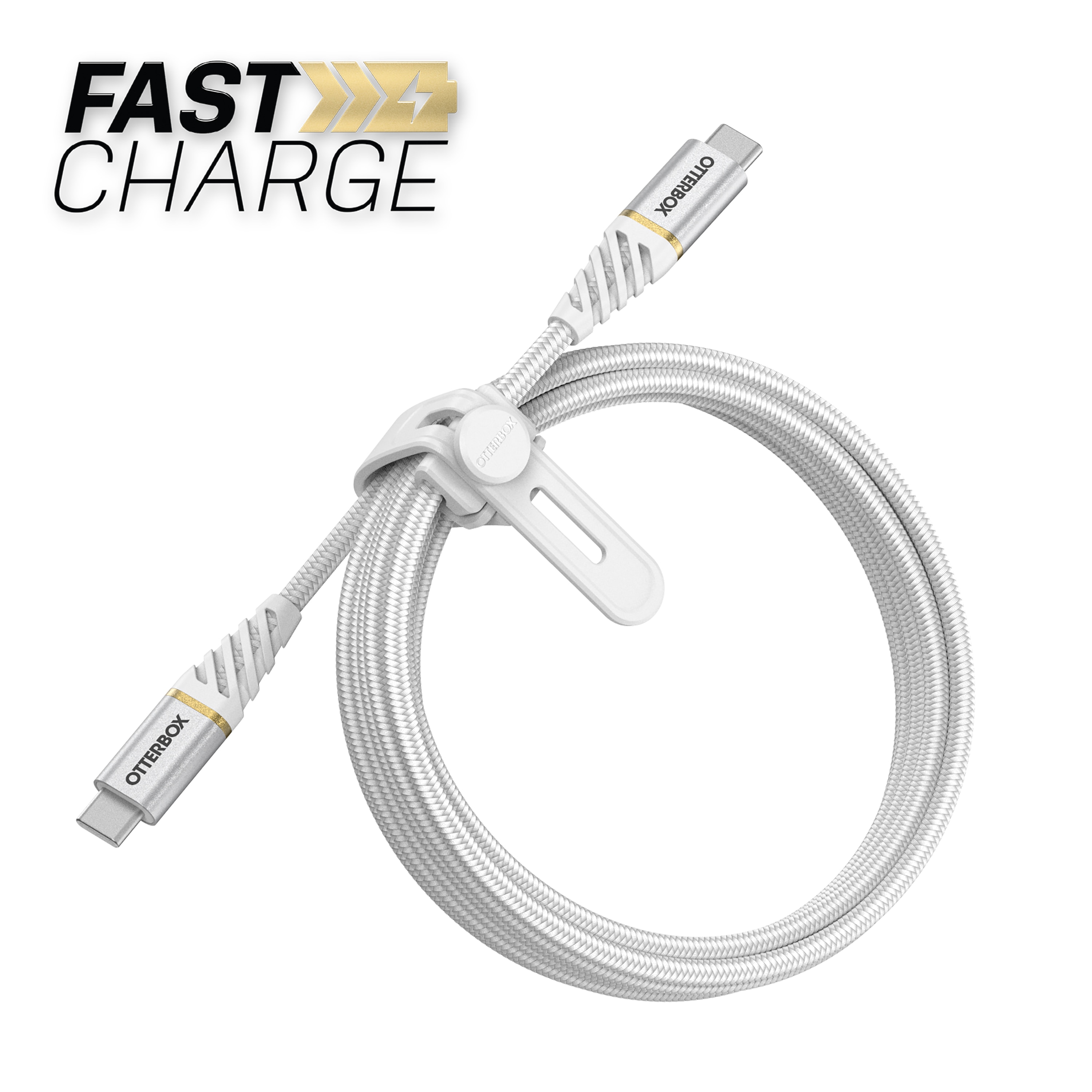 USB-C -> USB-C Kabel 2m Premium Fast Charge hvid