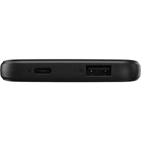 Powerbank 5000 mAh USB-A + USB-C sort