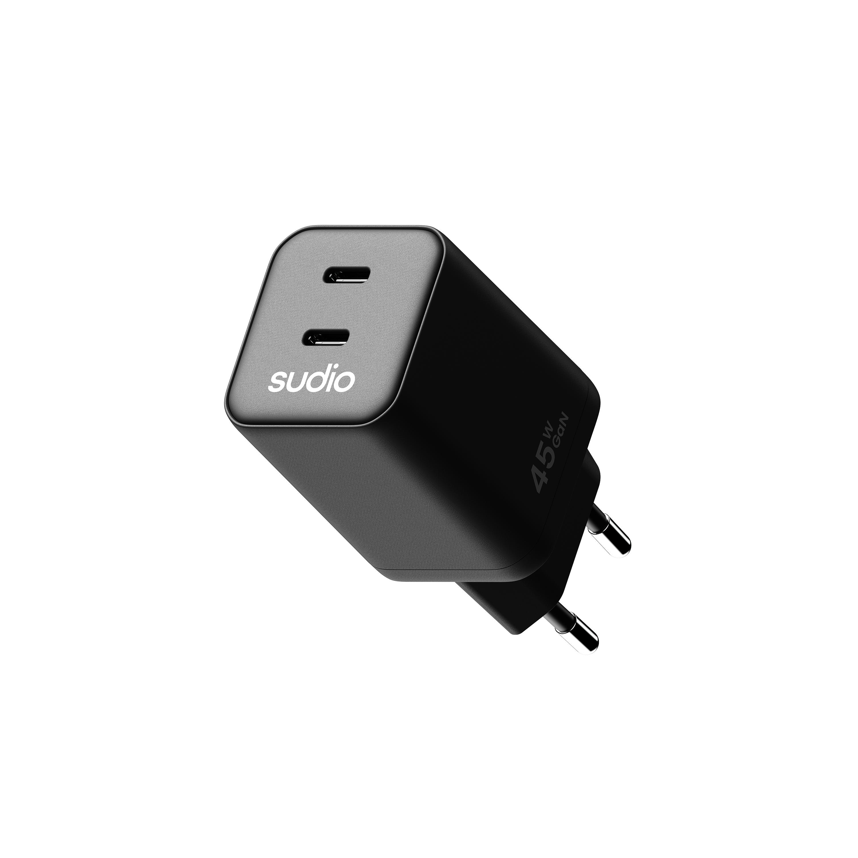 P2 Vægoplader 45W 2 x USB-C Sort