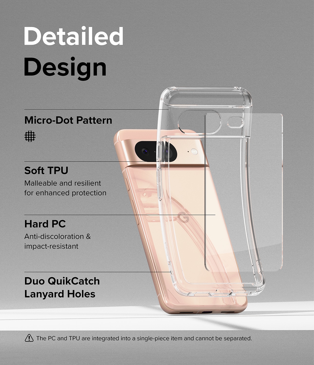 Fusion Case Google Pixel 8 Gennemsigtig