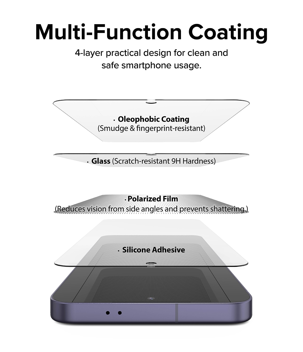 Easy Slide Privacy Glass (2-pack) Samsung Galaxy S24