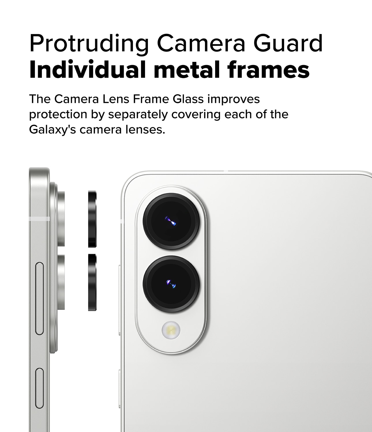 Camera Lens Frame Glass (2-pack) Samsung Galaxy S25 Edge Black