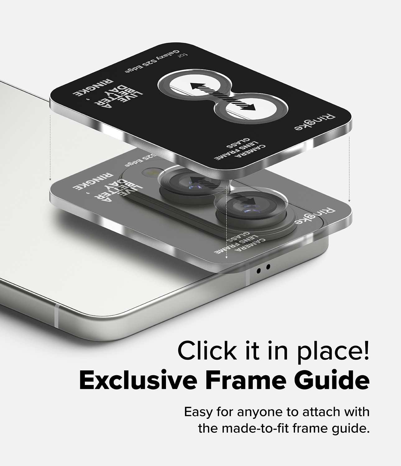 Camera Lens Frame Glass (2-pack) Samsung Galaxy S25 Edge Black