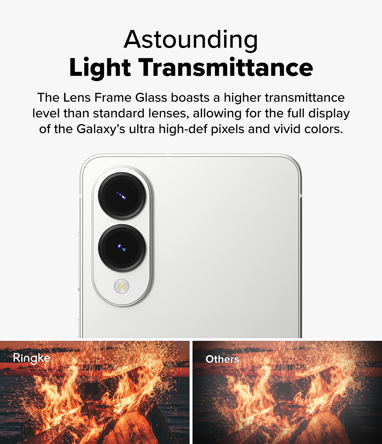 Camera Lens Frame Glass (2-pack) Samsung Galaxy S25 Edge Black