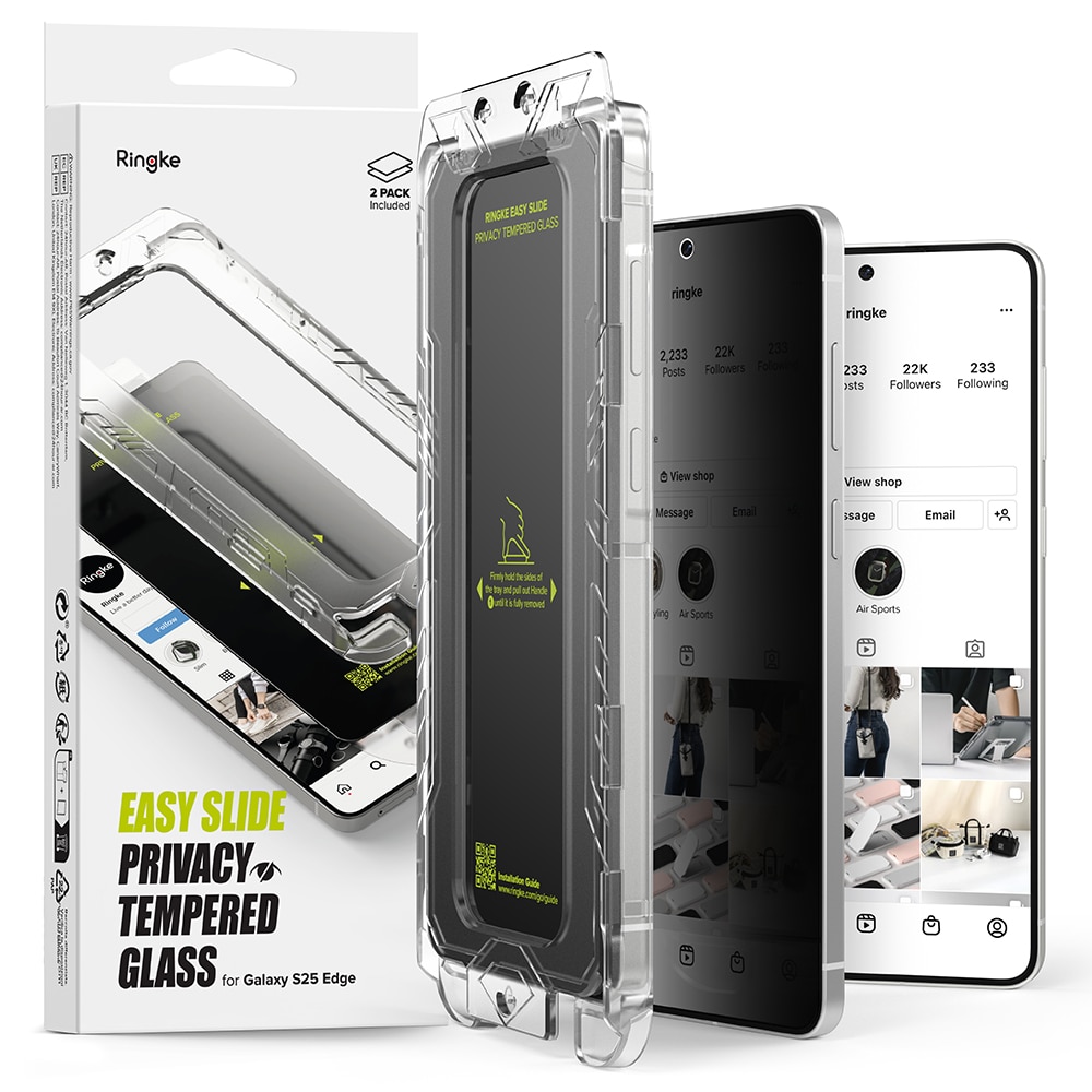 Easy Slide Privacy Glass (2-pack) Samsung Galaxy S25 Edge