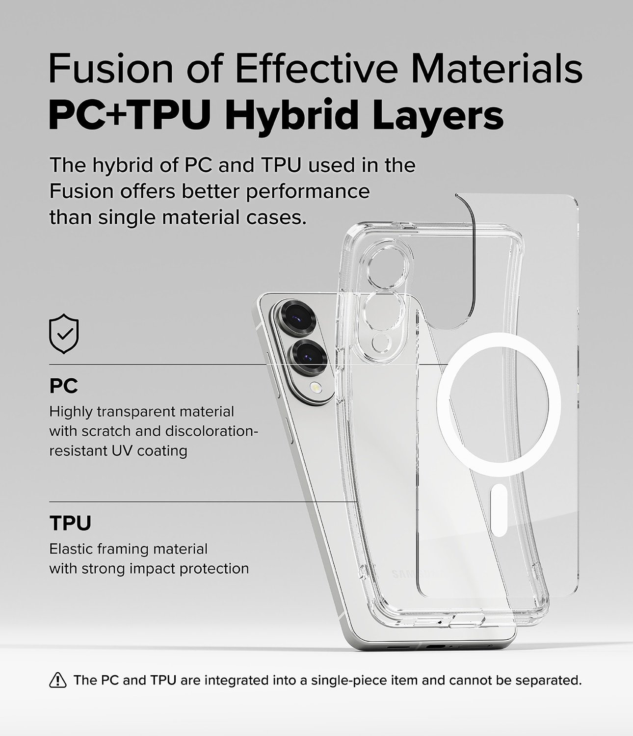 Fusion Magnetic Case Samsung Galaxy S25 Edge Clear
