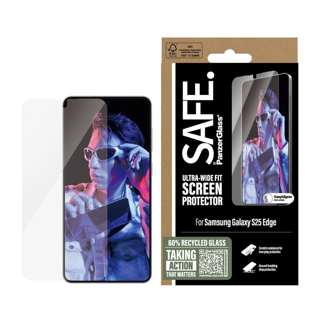 Samsung Galaxy S25 Edge Skærmbeskytter Ultra Wide Fit (with EasyAligner)