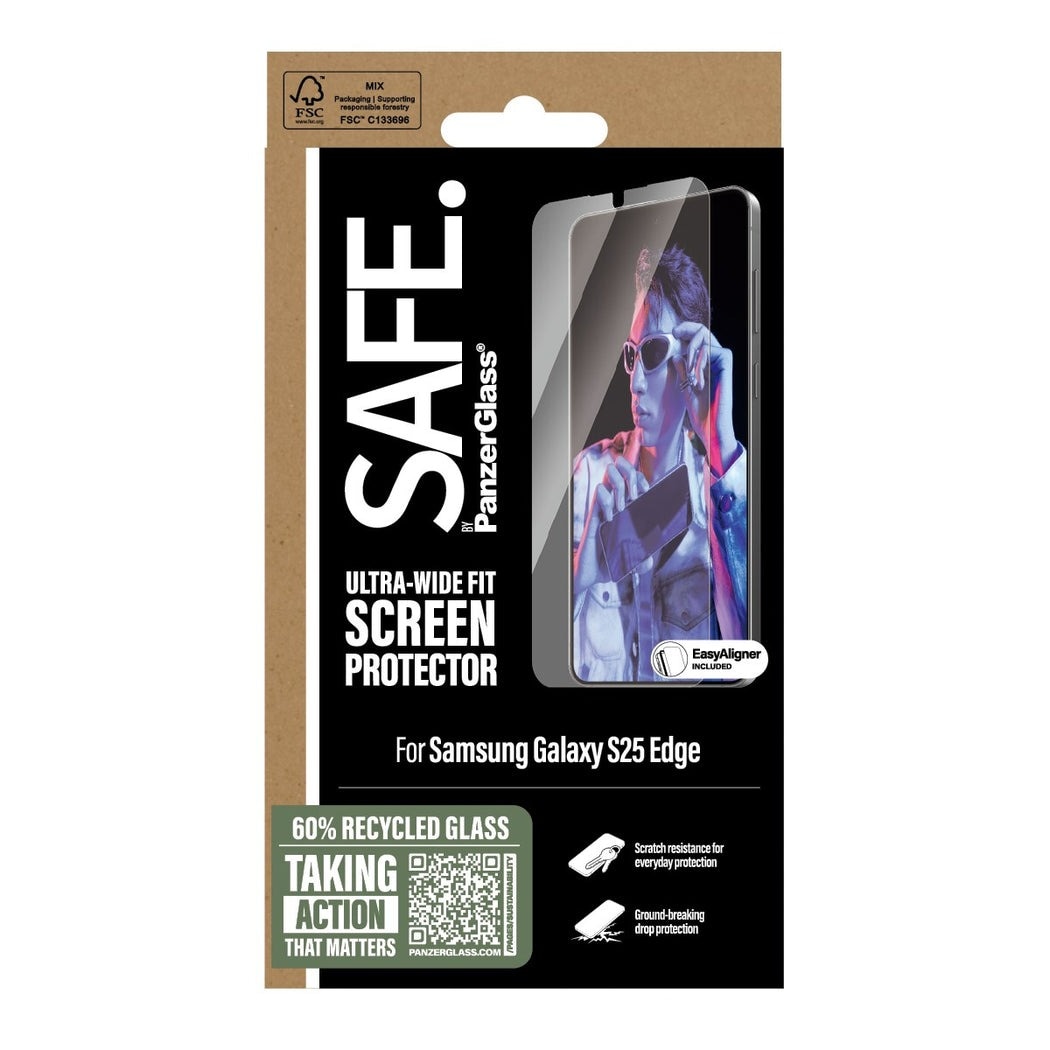 Samsung Galaxy S25 Edge Skærmbeskytter Ultra Wide Fit (with EasyAligner)
