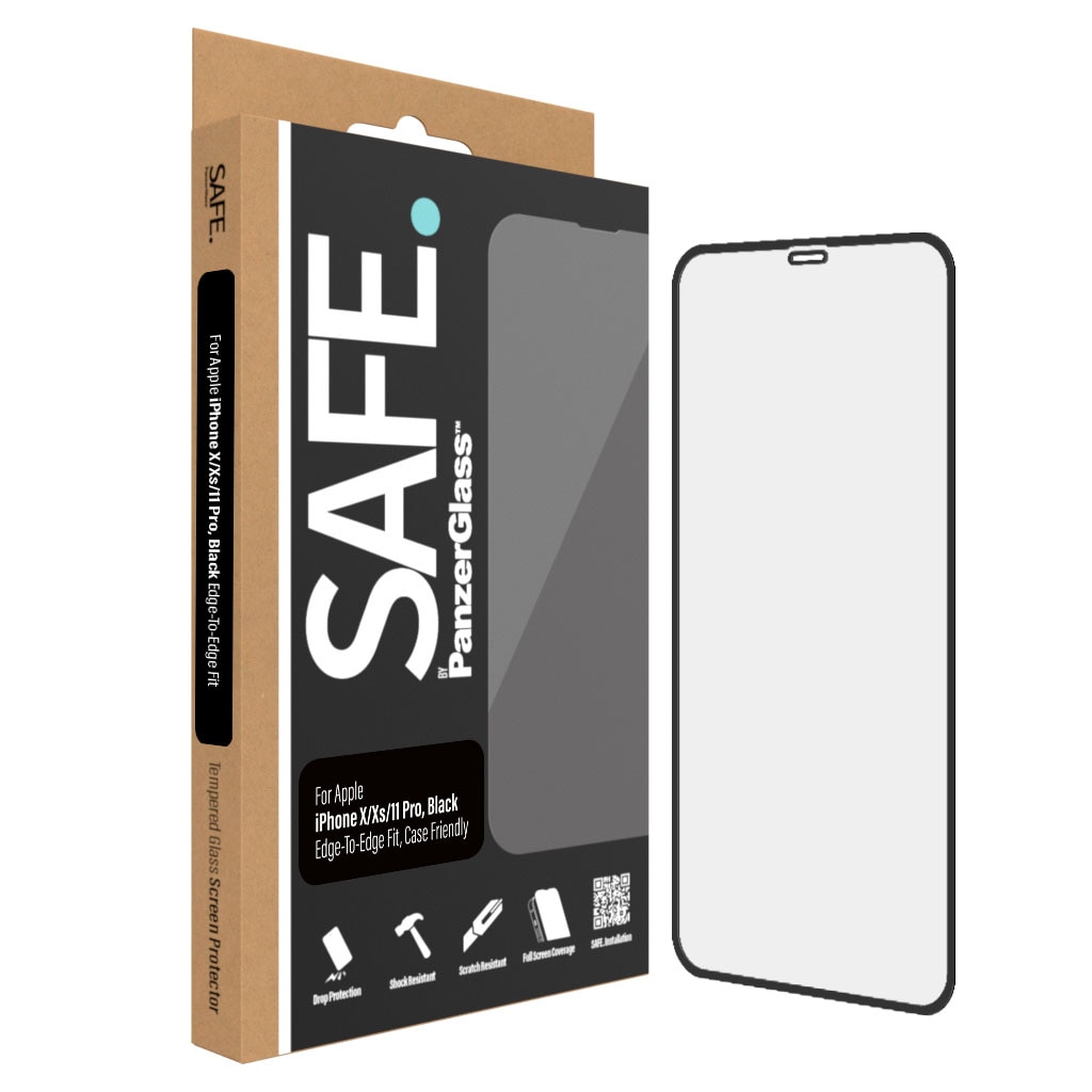 iPhone X/XS Screen Protector/Skærmbeskyttelse Edge-To-Edge