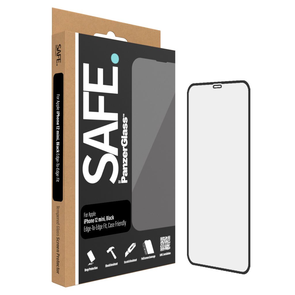 iPhone 12 Mini Screen Protector/Skærmbeskyttelse Edge-To-Edge