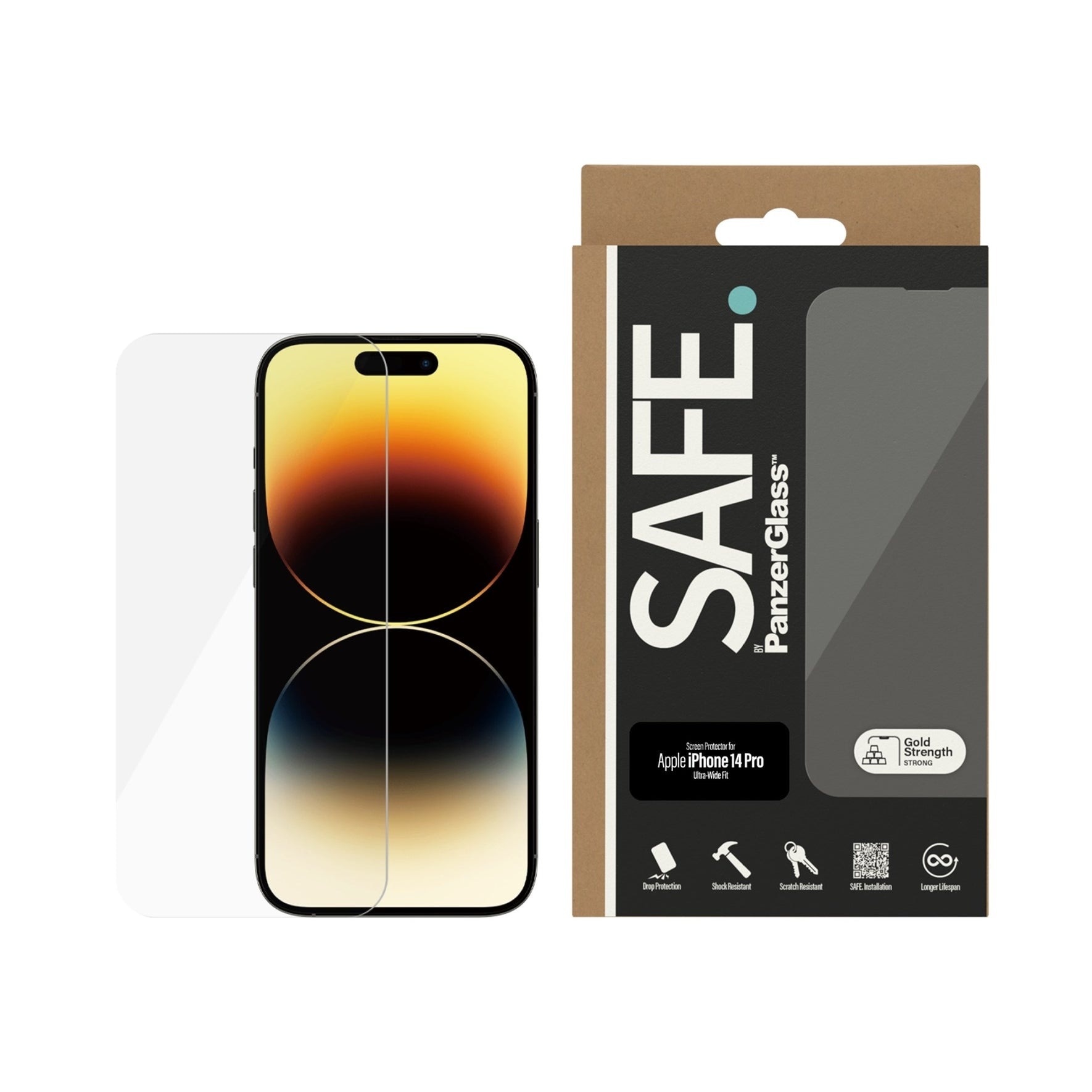 iPhone 14 Pro Screen Protector/Skærmbeskyttelse Ultra Wide Fit