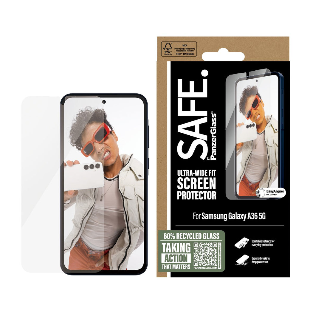 Samsung Galaxy A36 Skærmbeskytter Ultra Wide Fit (with EasyAligner)