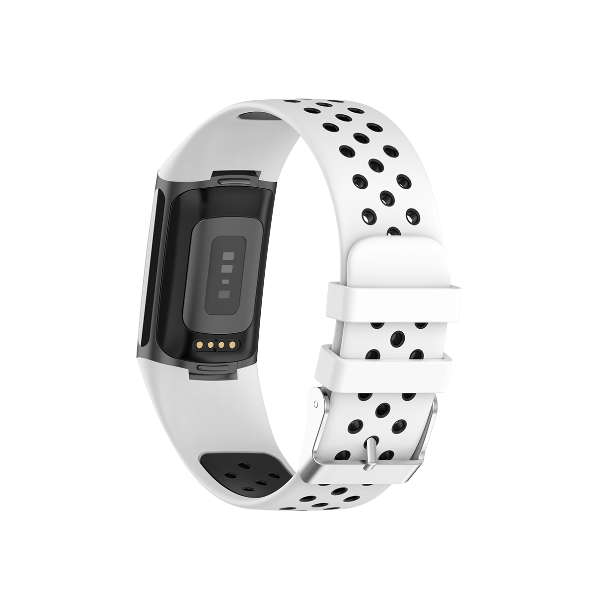 Silikonearmbånd Sport Fitbit Charge 5 hvid