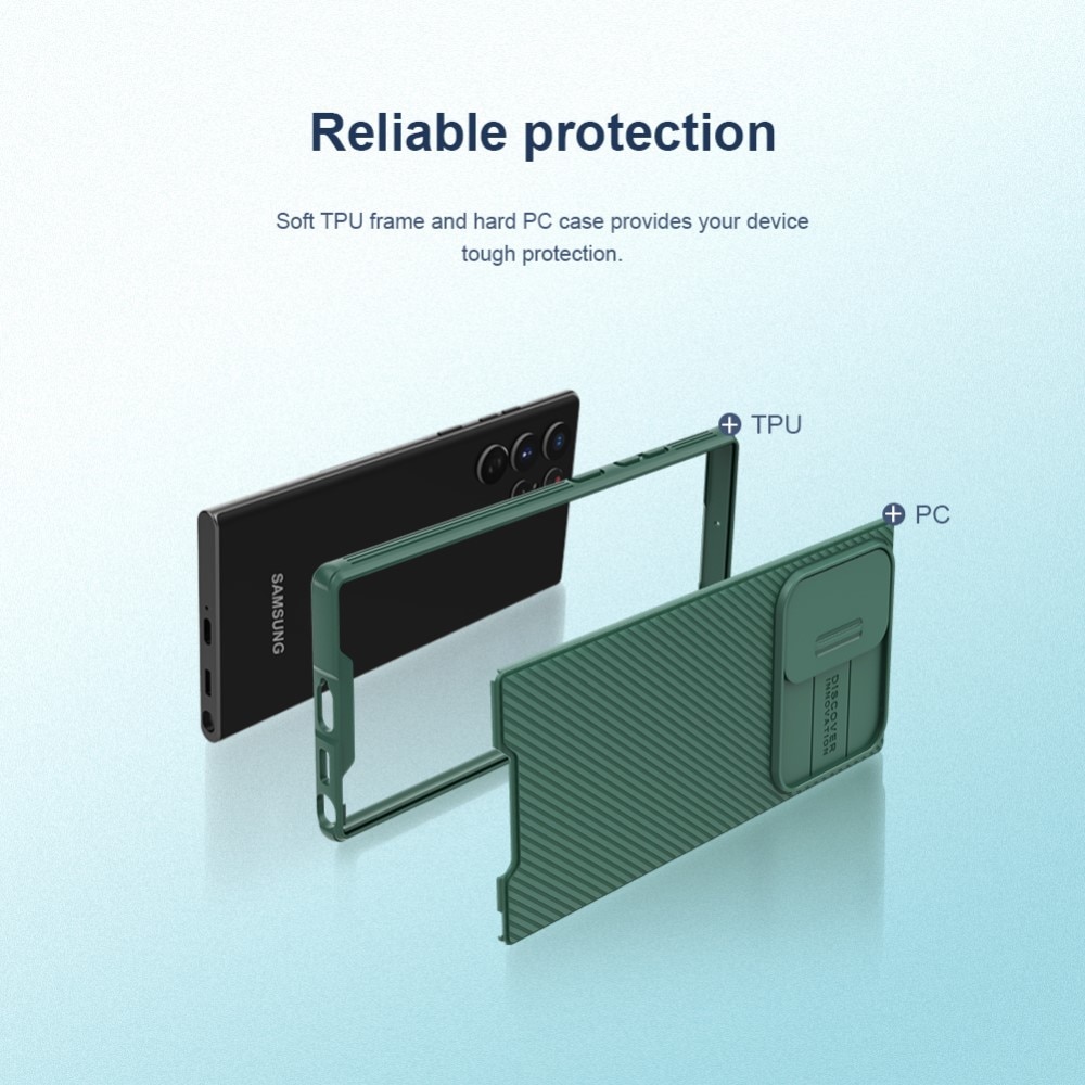 CamShield Cover Samsung Galaxy S22 Ultra grøn