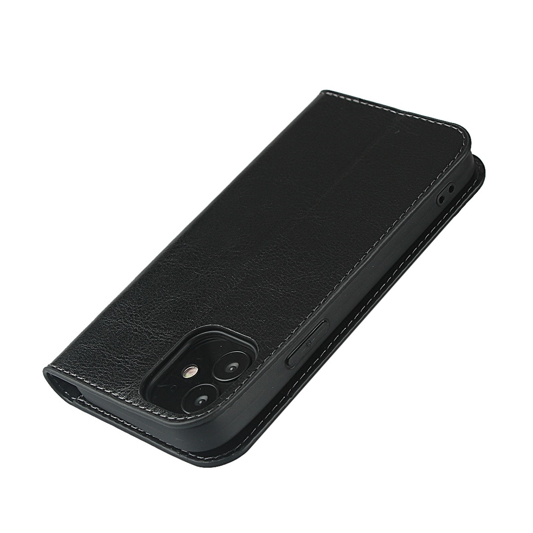Mobiltaske Ægte Læder iPhone 11 sort
