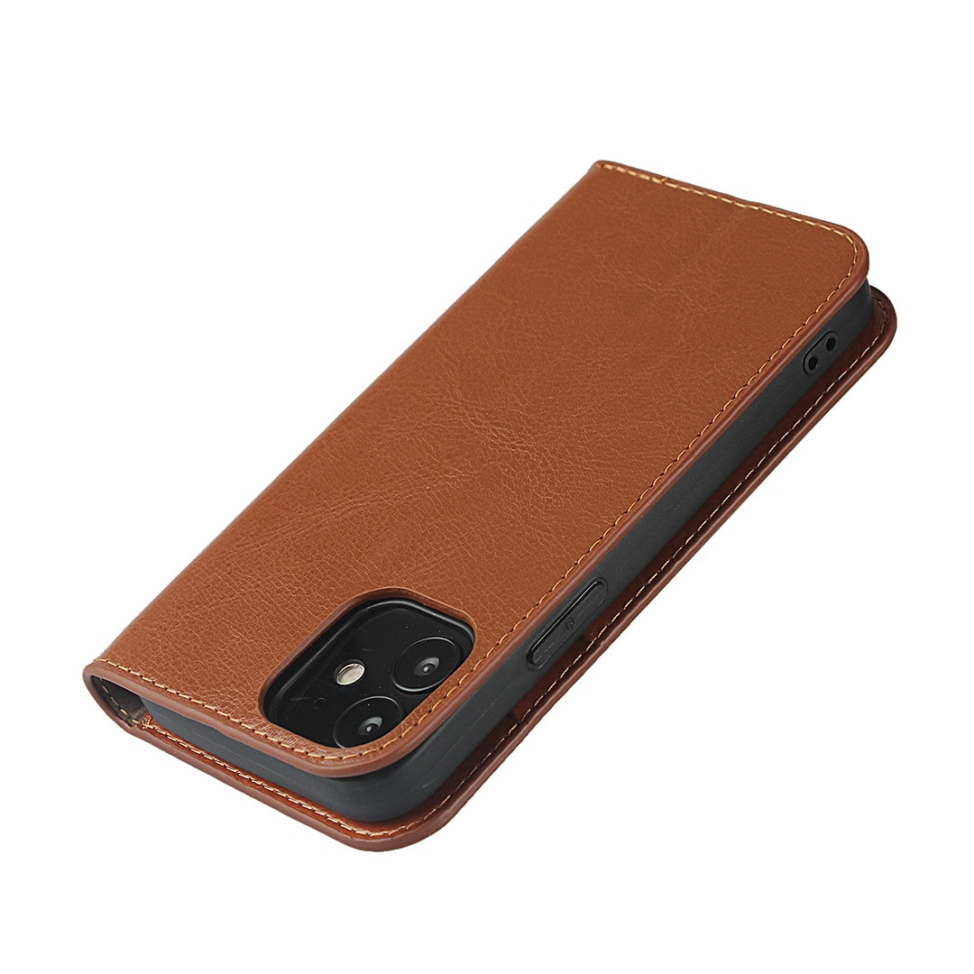 Mobiltaske Ægte Læder iPhone XR brun