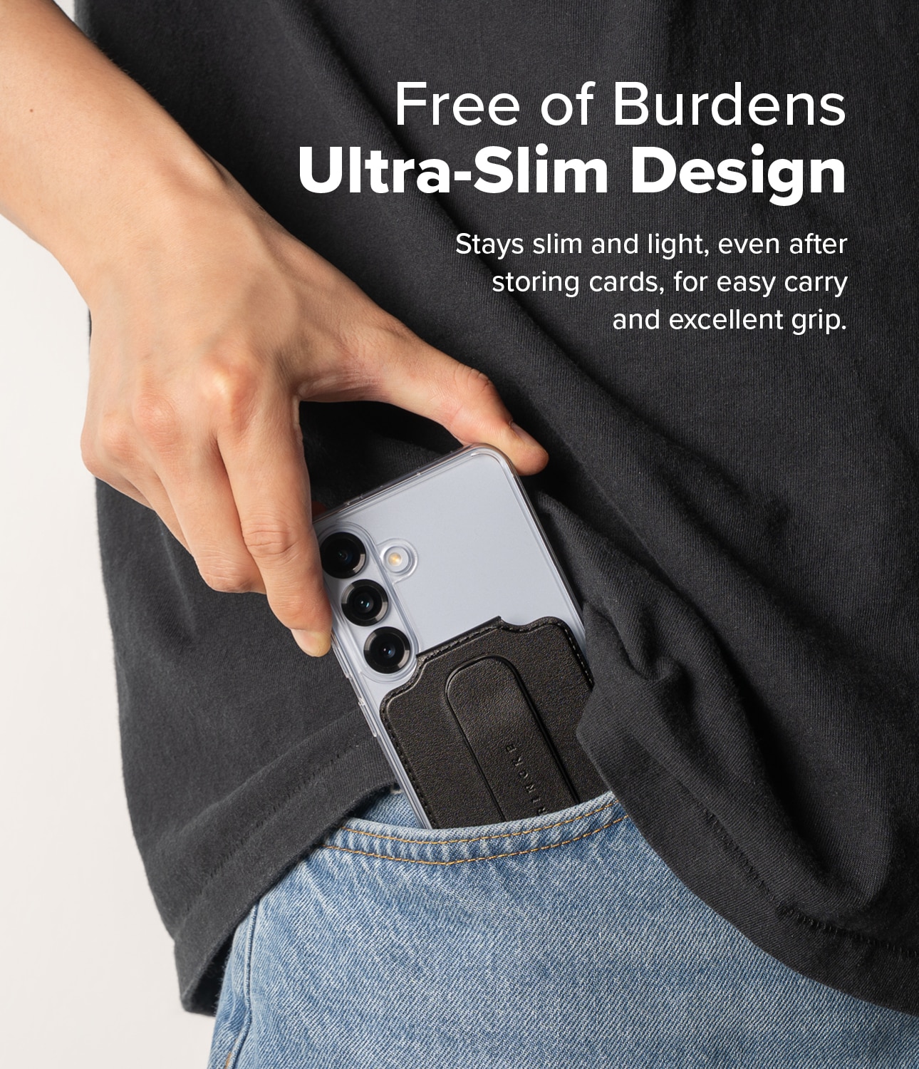 Samsung Galaxy Card Holder Slide Grip Magnetic Edge Sort