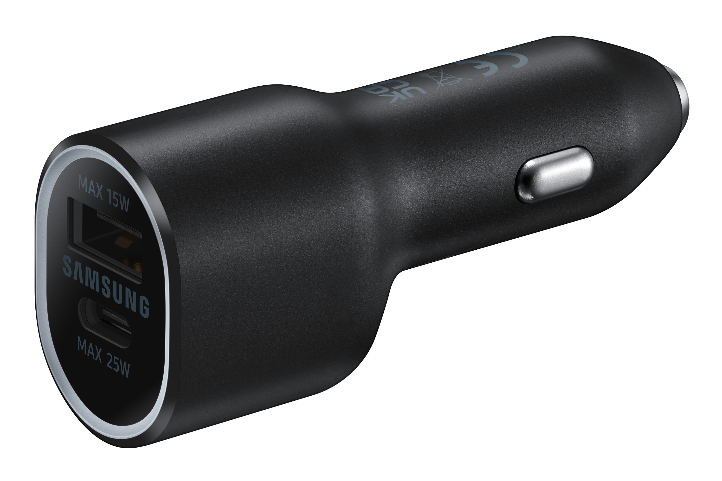 Car Charger Duo USB-C + USB-A 40W sort