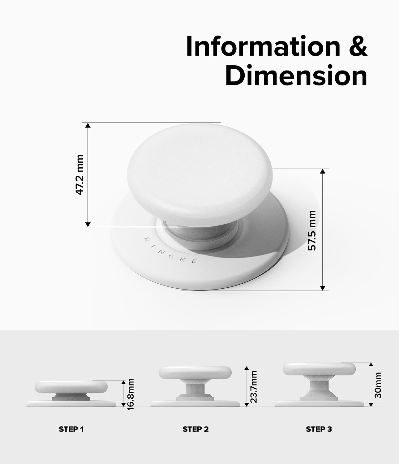 Tok Magnetic Holder/Stand Ice White