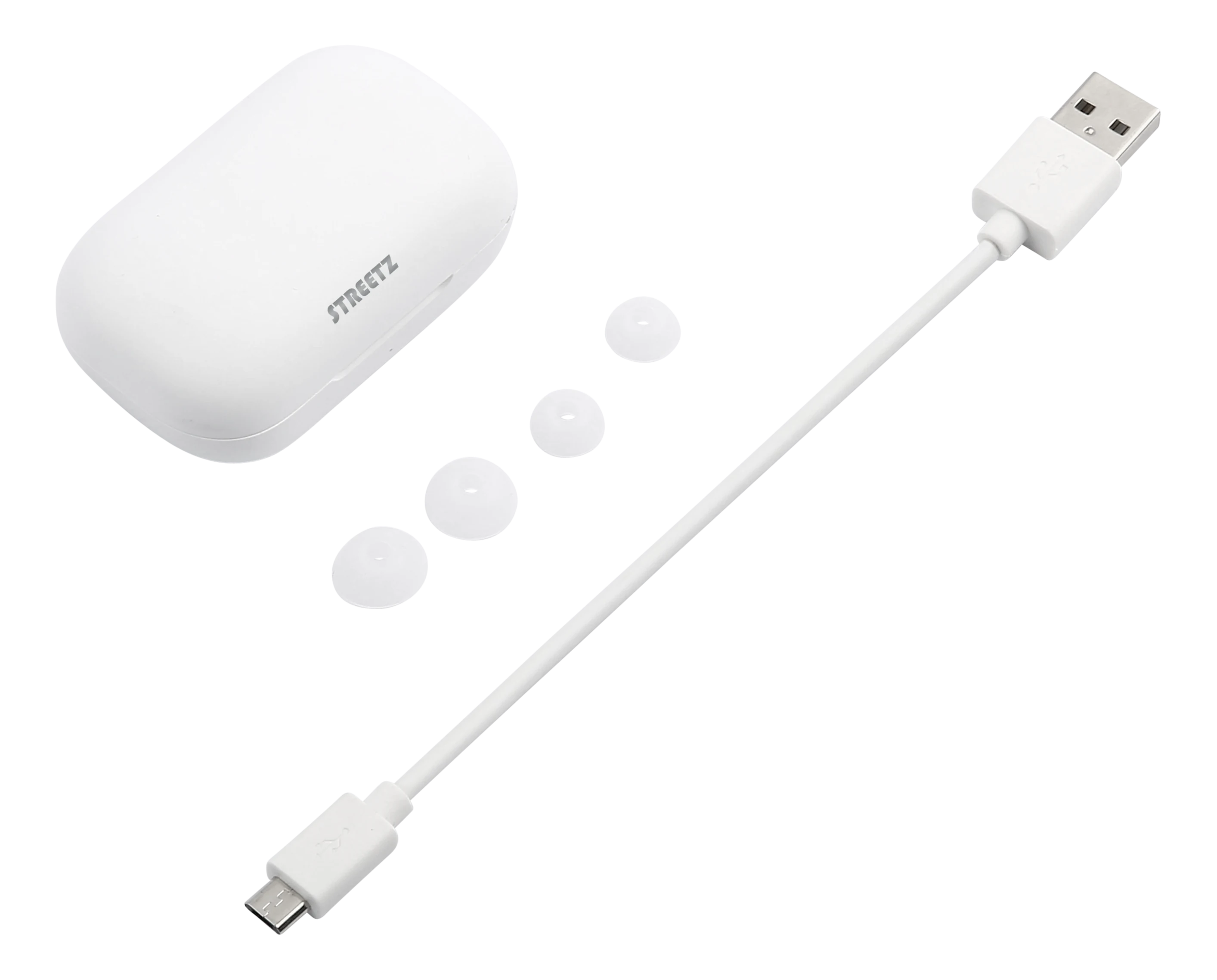 Trådløse in-ear høretelefoner TWS hvid