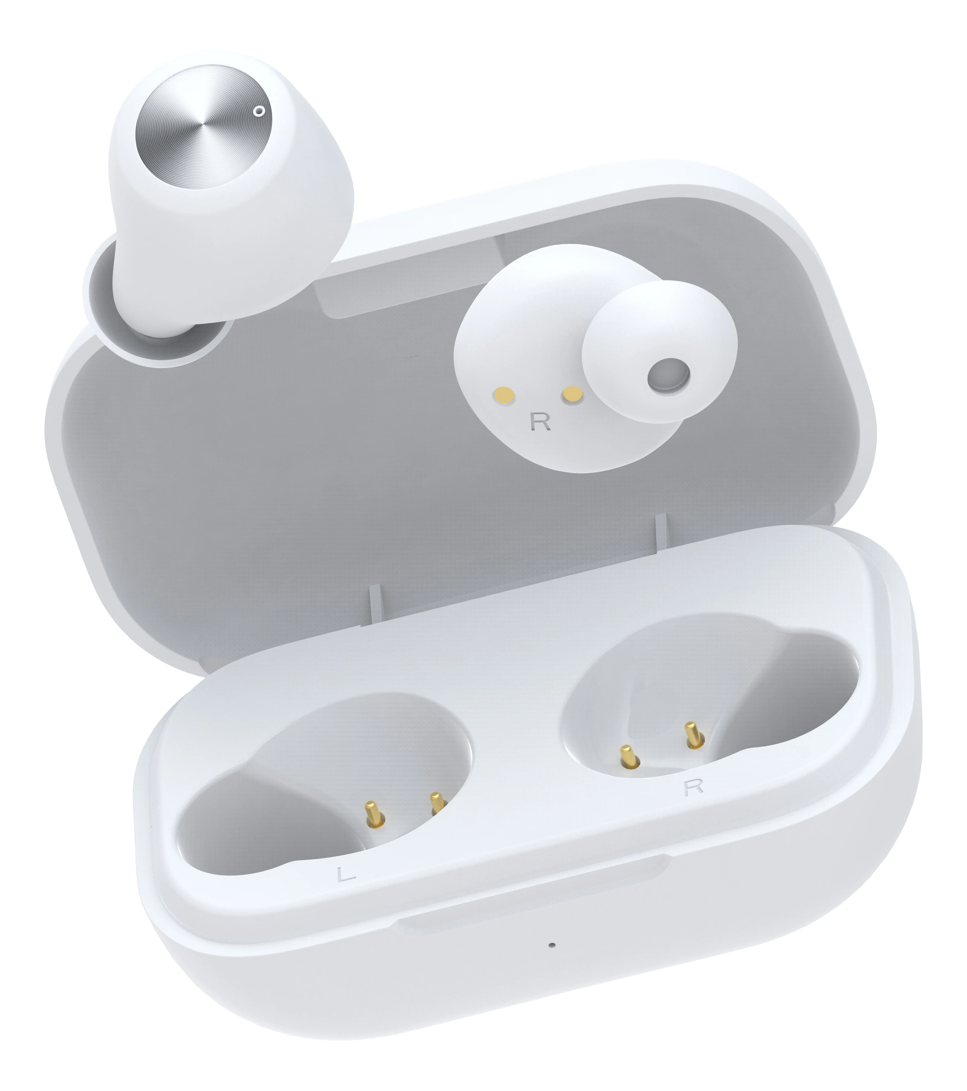 Trådløse in-ear høretelefoner TWS hvid