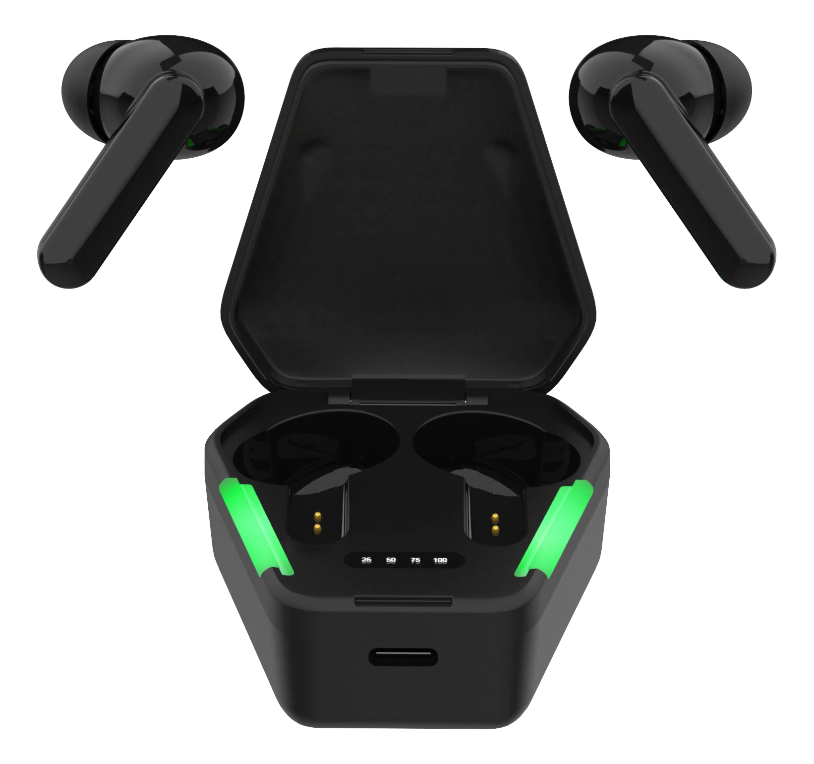 Gaming trådløse True Wireless Stereo in-ear høretelefoner, sort