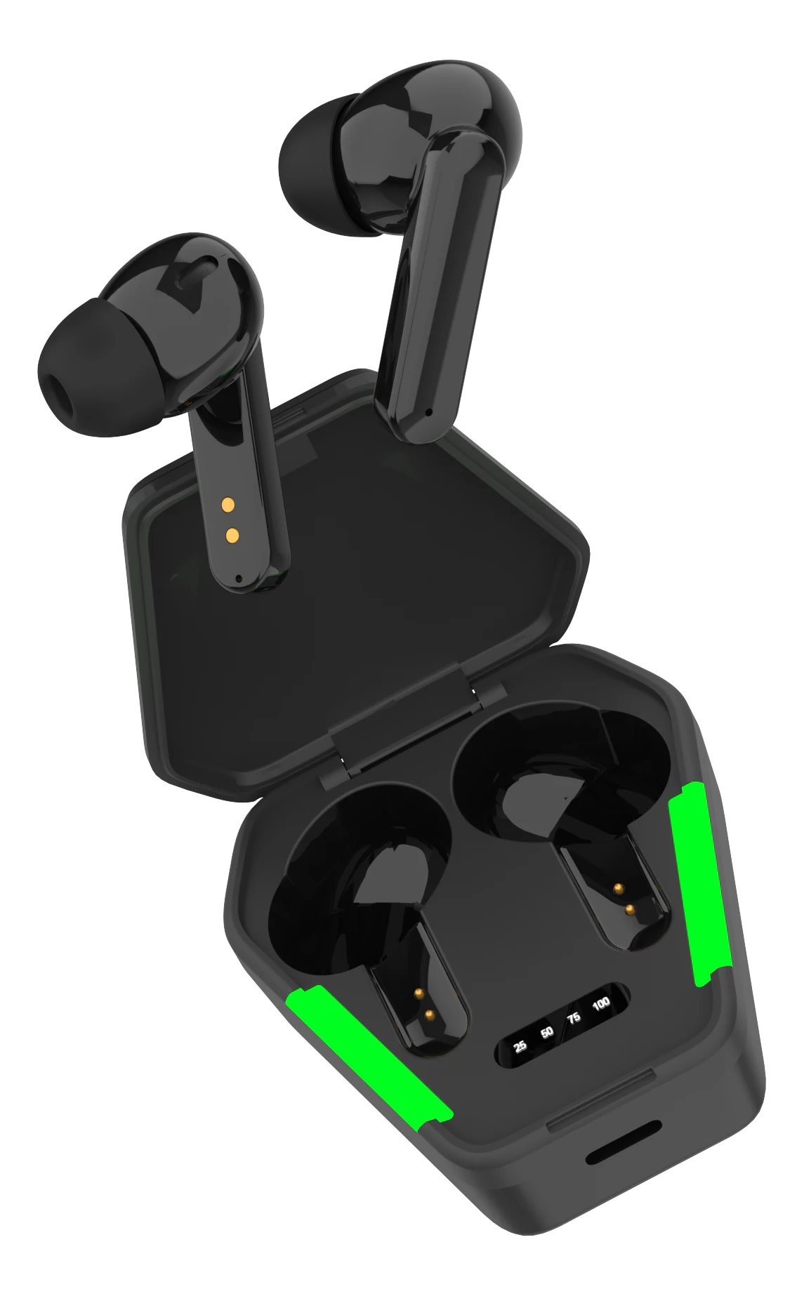 Gaming trådløse True Wireless Stereo in-ear høretelefoner, sort