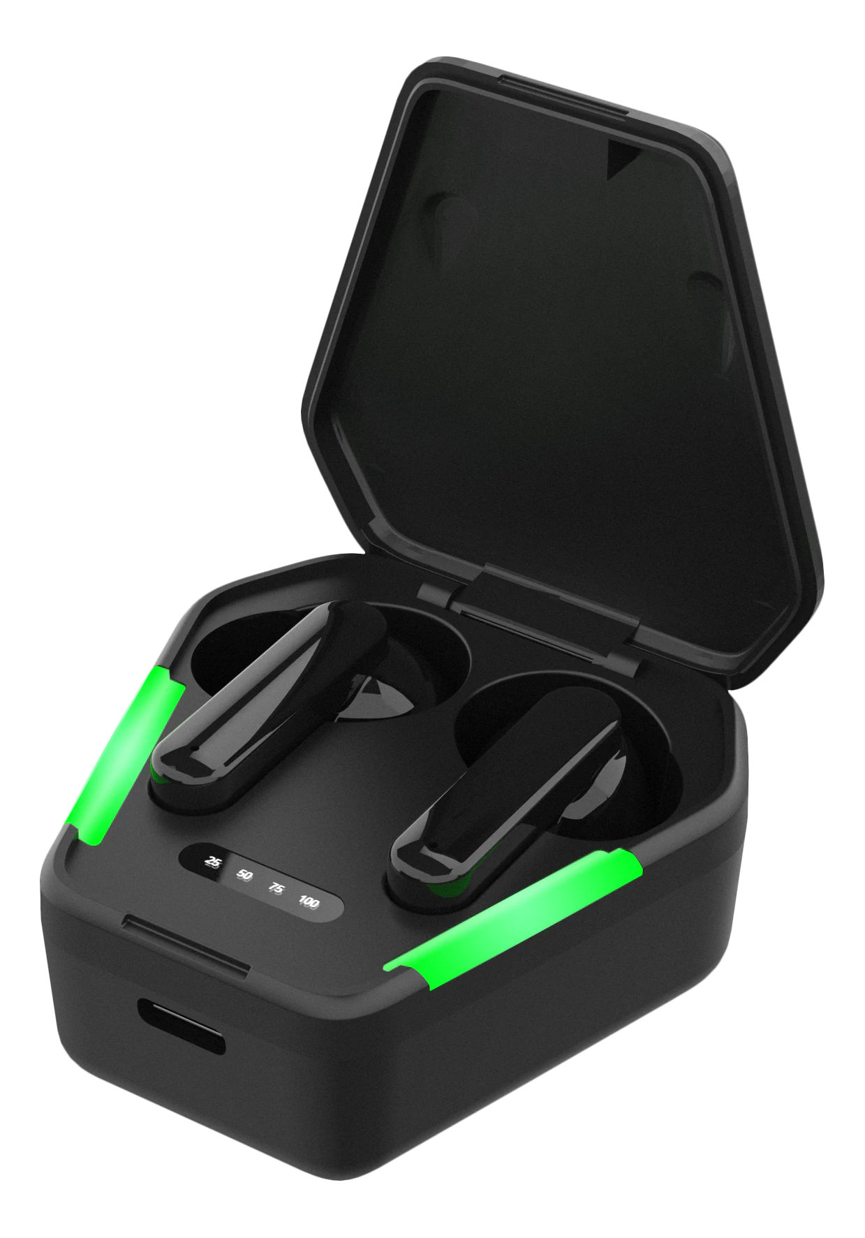 Gaming trådløse True Wireless Stereo in-ear høretelefoner, sort