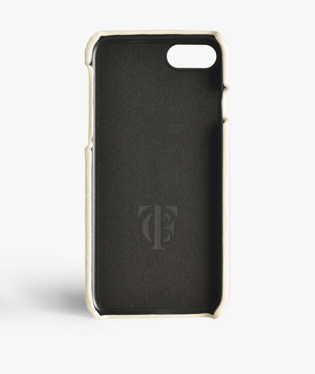 Cover iPhone 8 Borchie Nappa Ivory Silver Studs